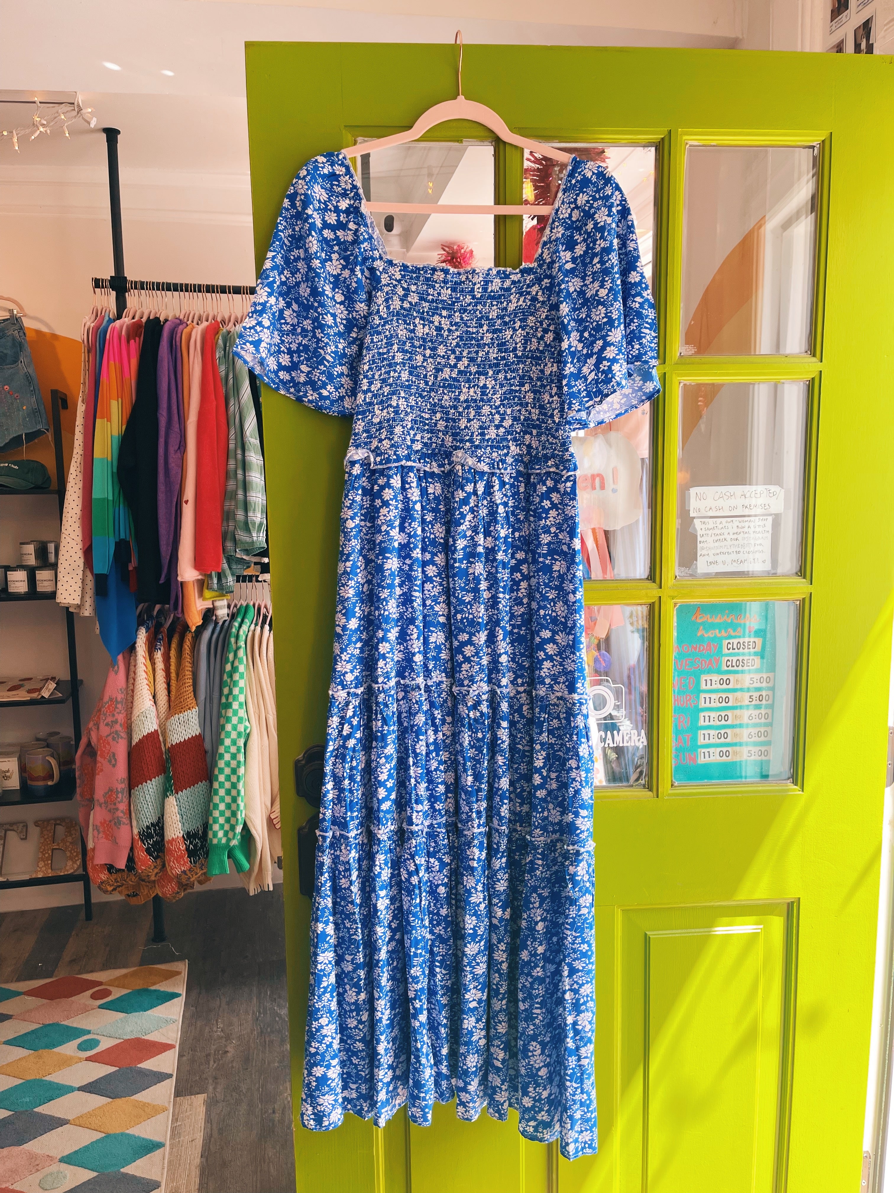 Chickadee Blues Midi Dress