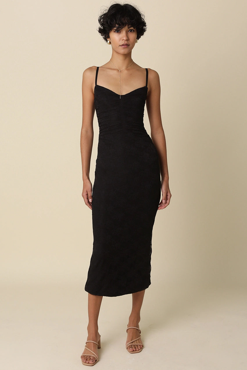 Belladonna Ruched Lace Dress