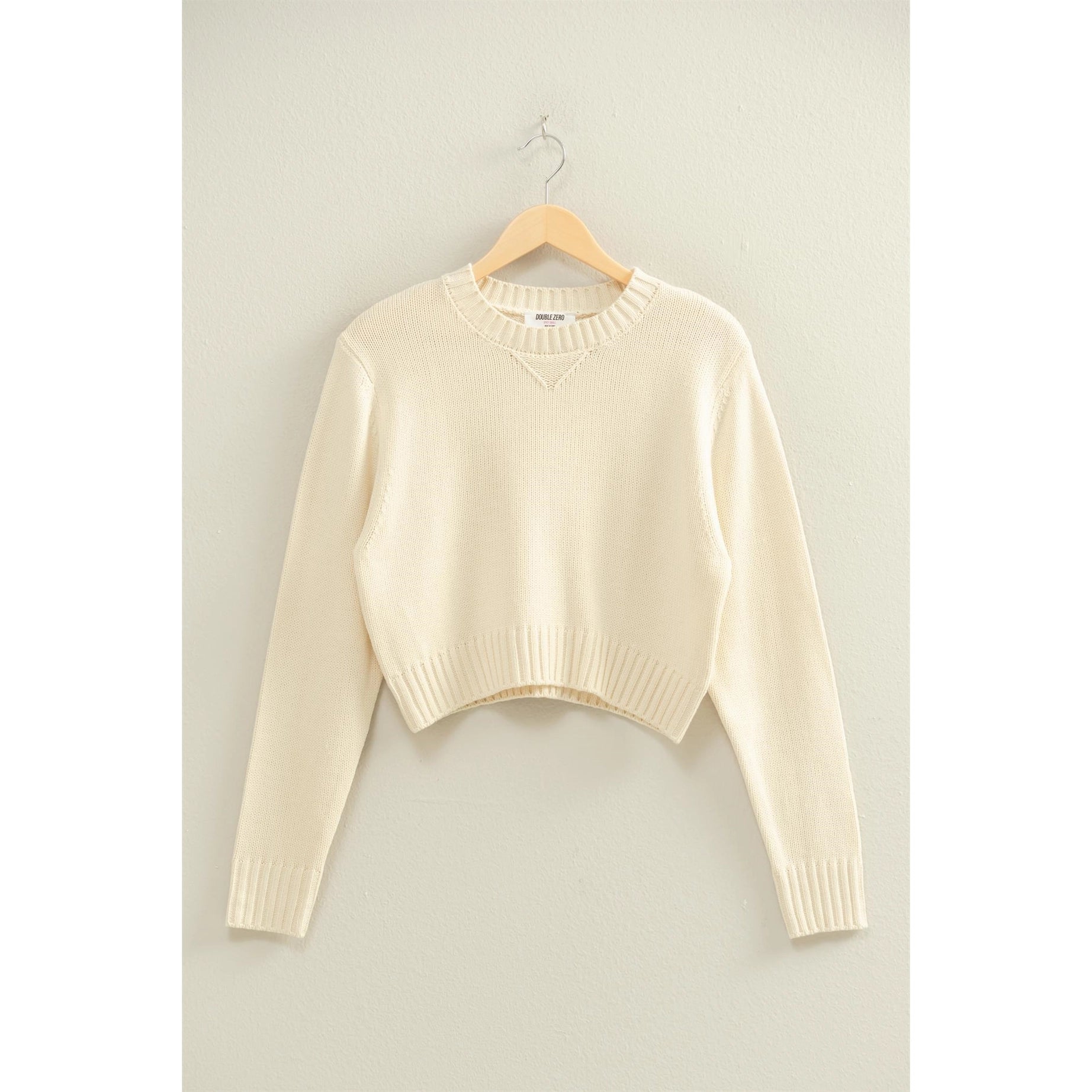 Cropped Everyday Sweater (Ivory)