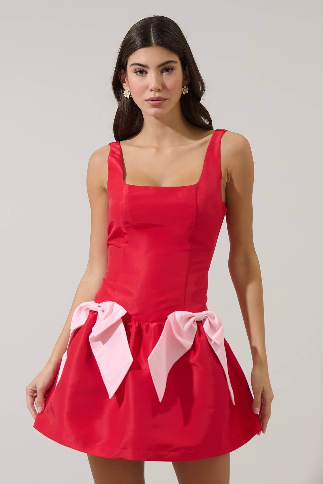 Noretta Bow Sleeveless Mini Dress