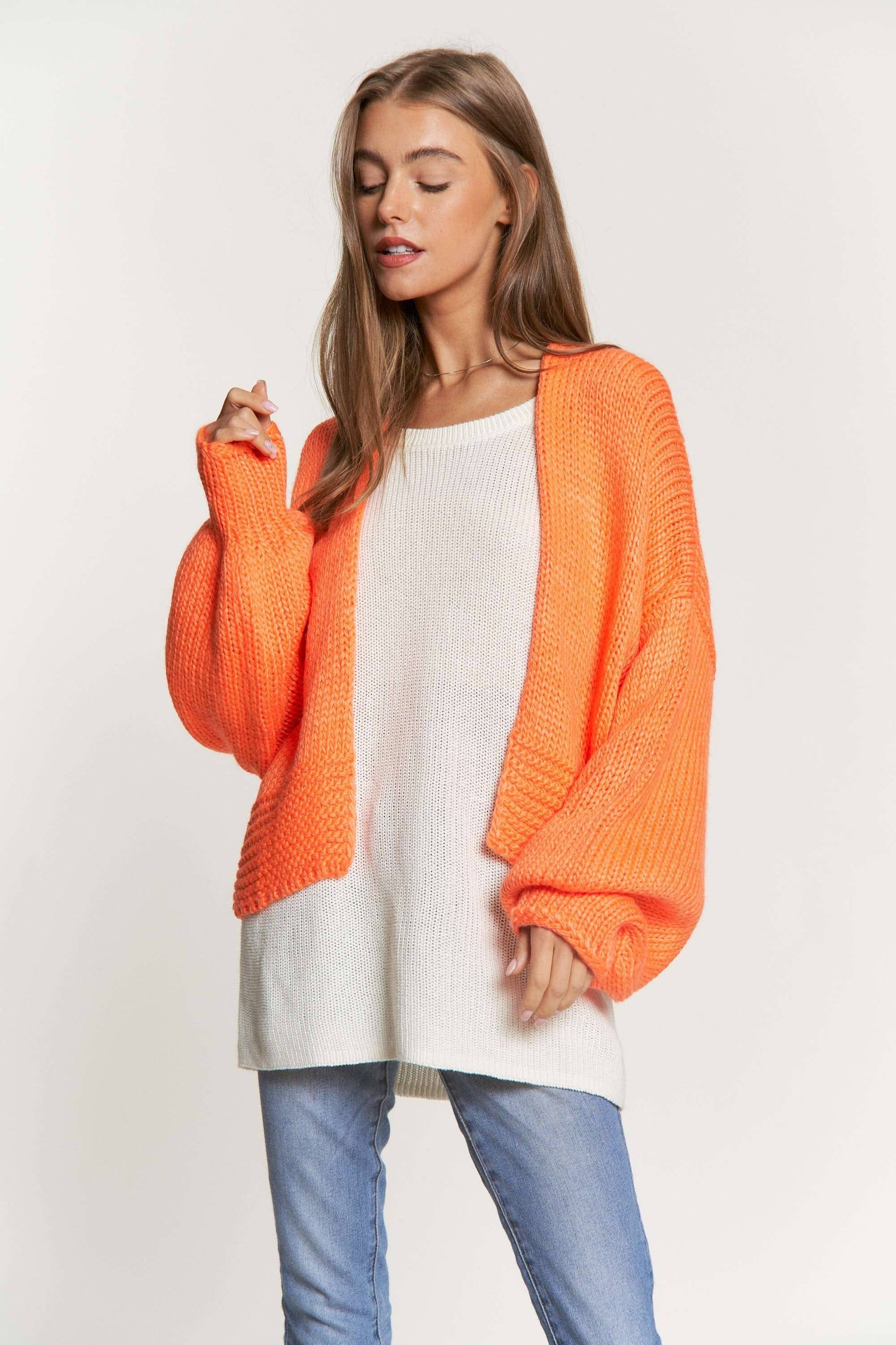 Tangerine Chunky Cardi