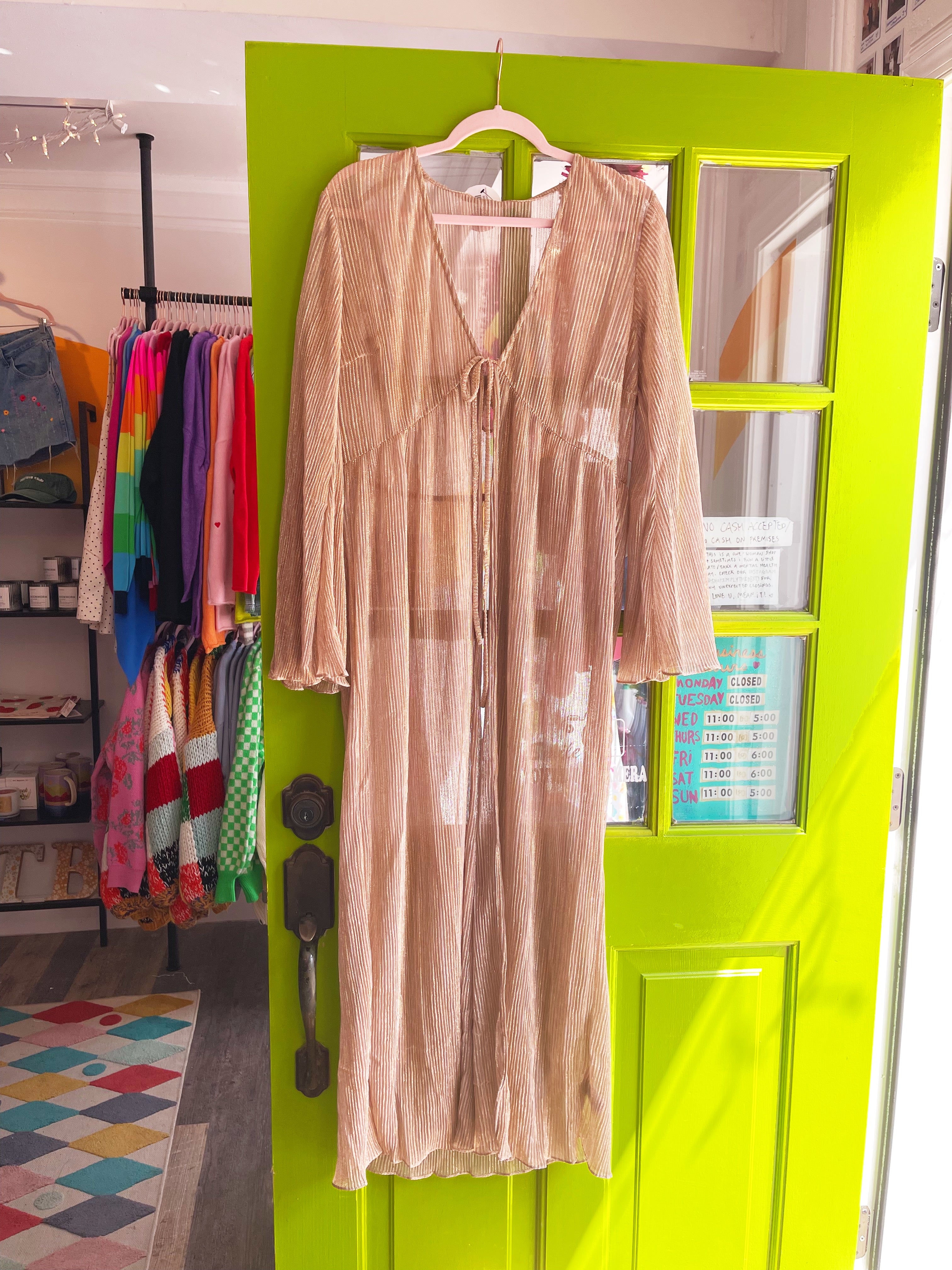 Rose Gold Dust Woman Duster