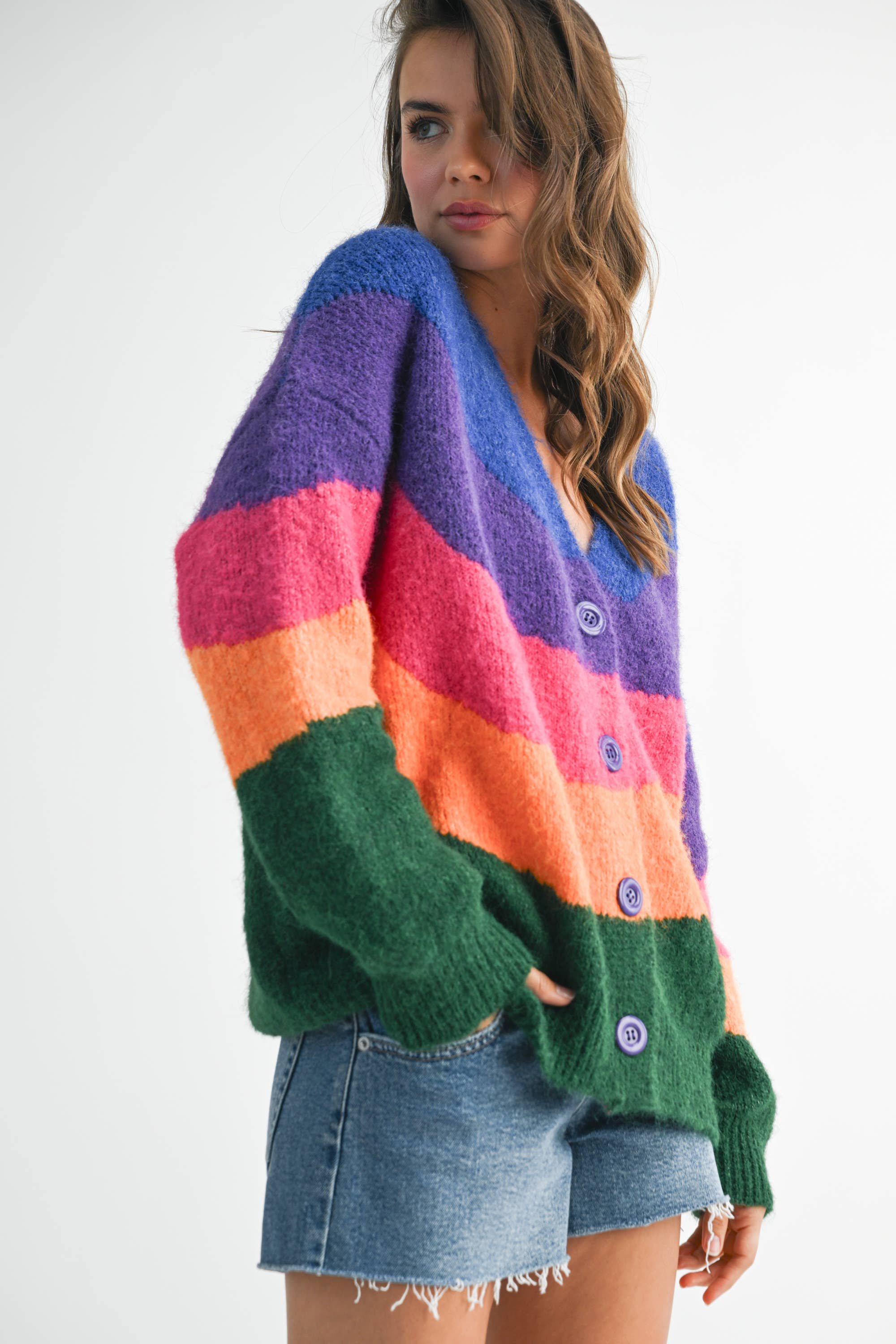 Starburst Colorblock Cardigan