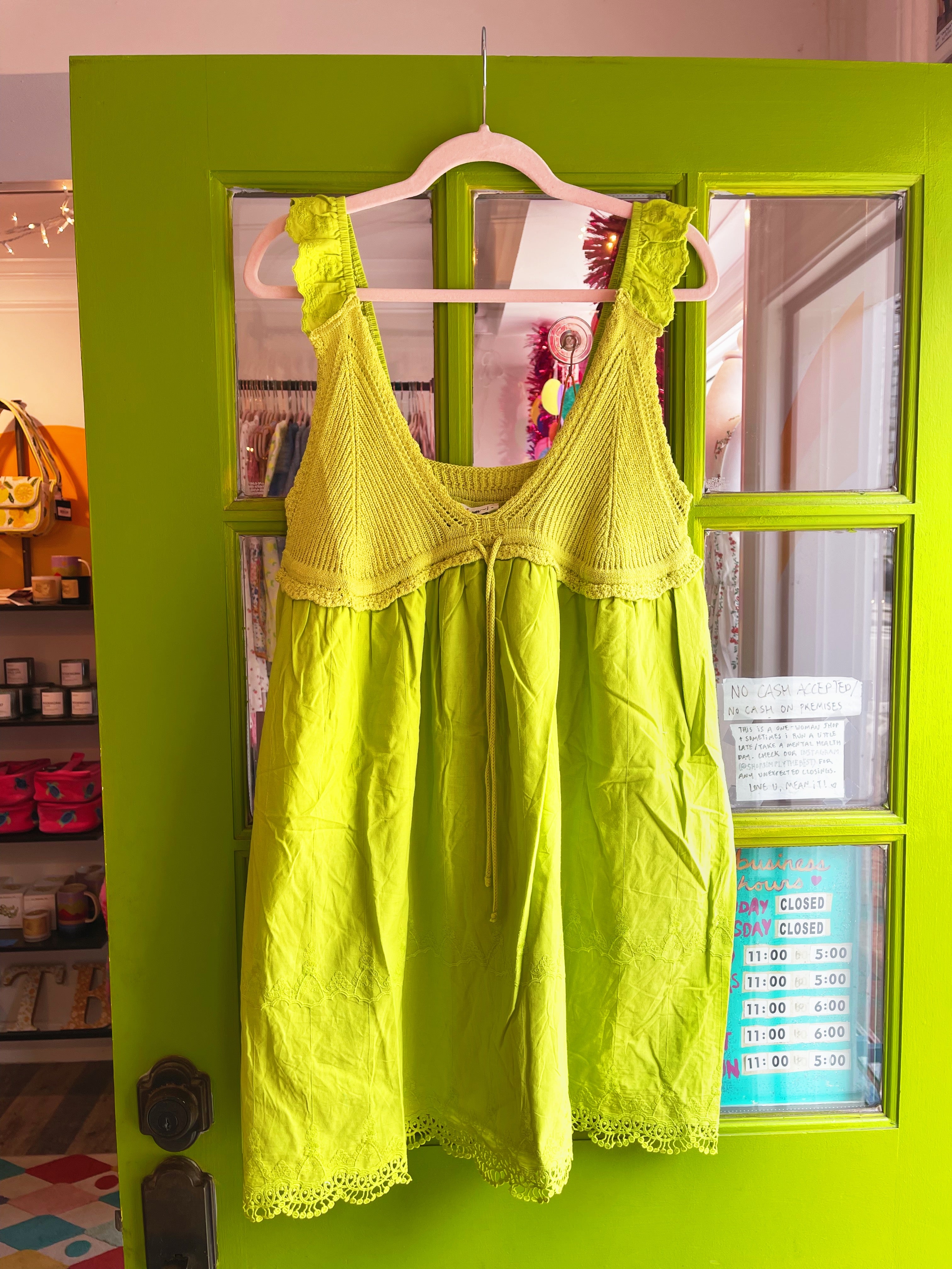 Pistachio Babydoll Minidress
