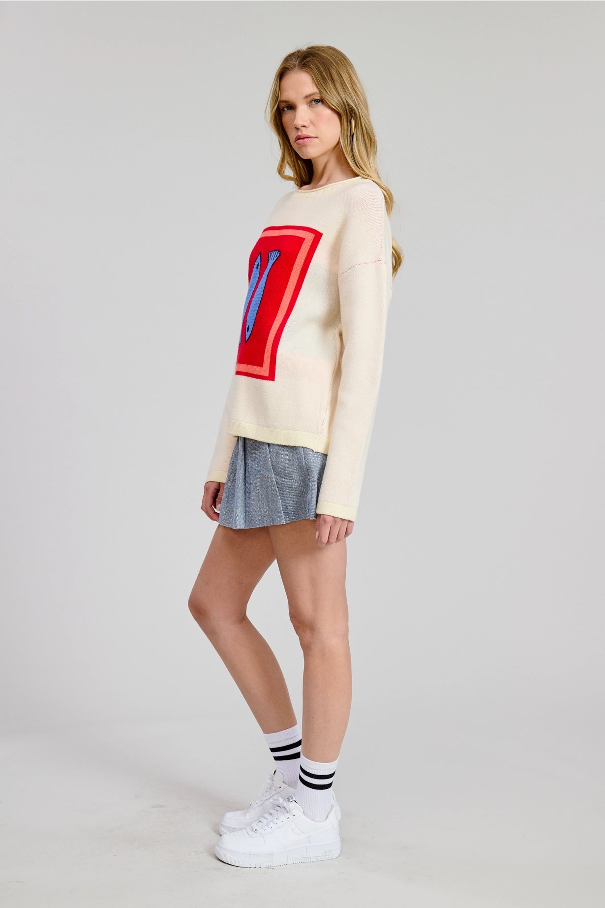 Sardine Box Sweater | Flat White