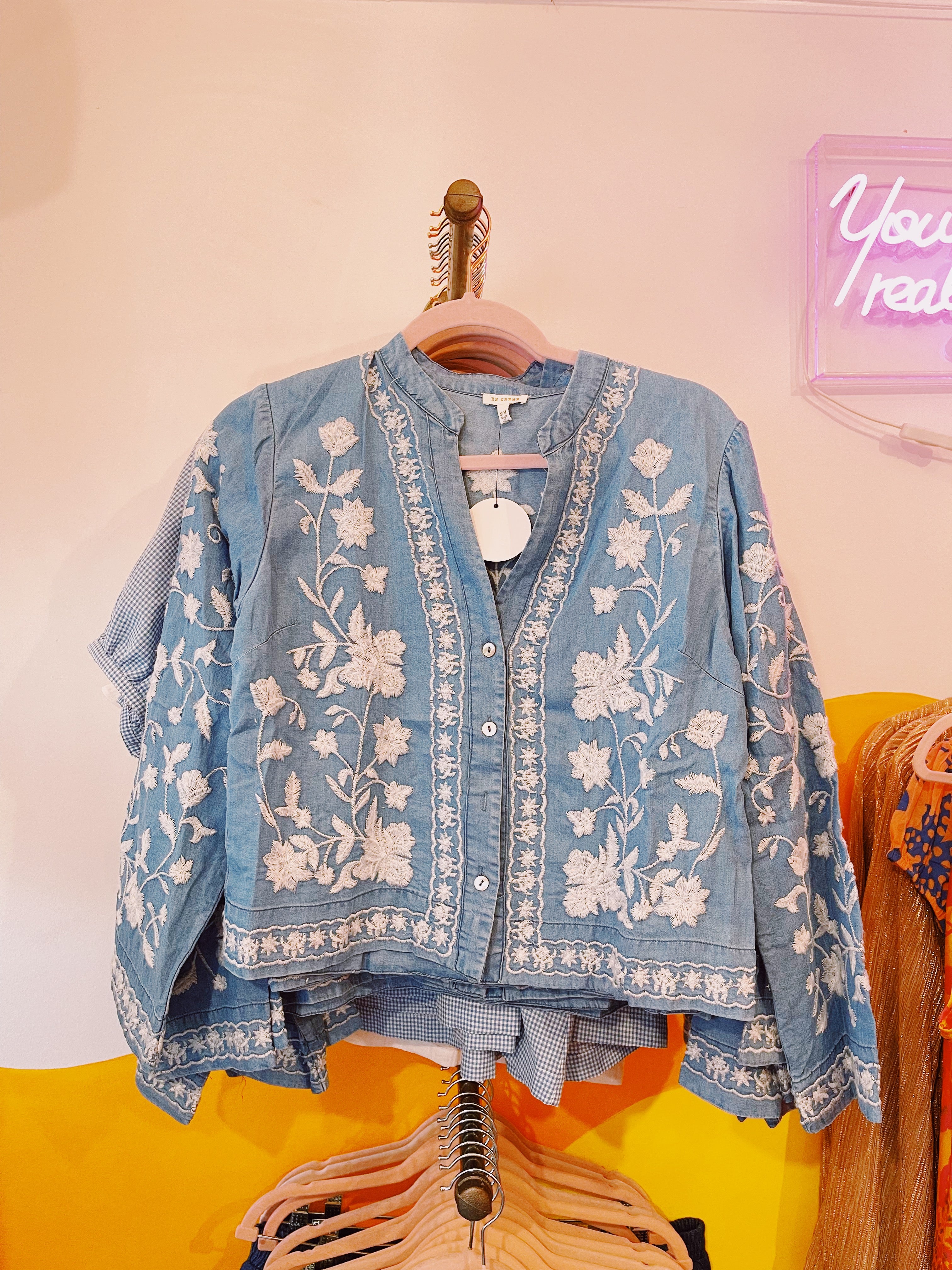 Jenny-Rebecca Light Wash Button-Down