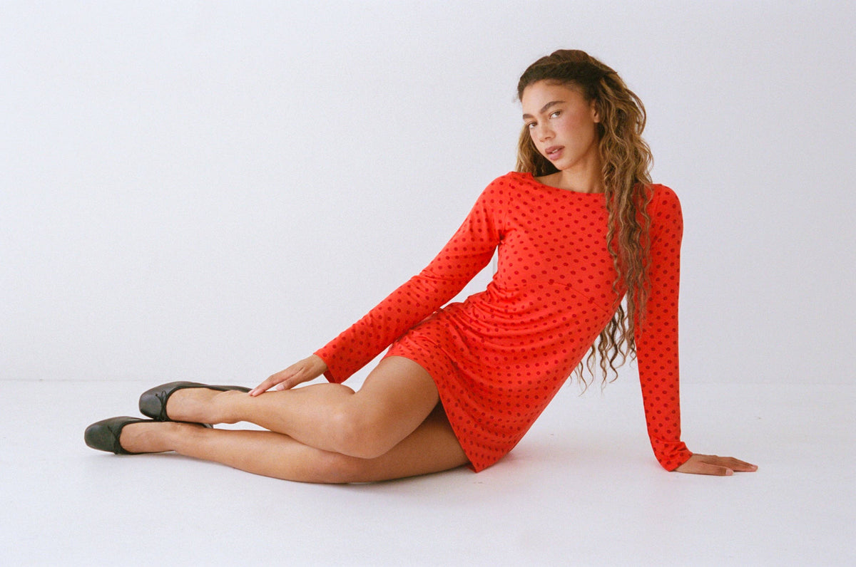 BOATNECK DRESS (CHILI PEPPER) | Rat Boi