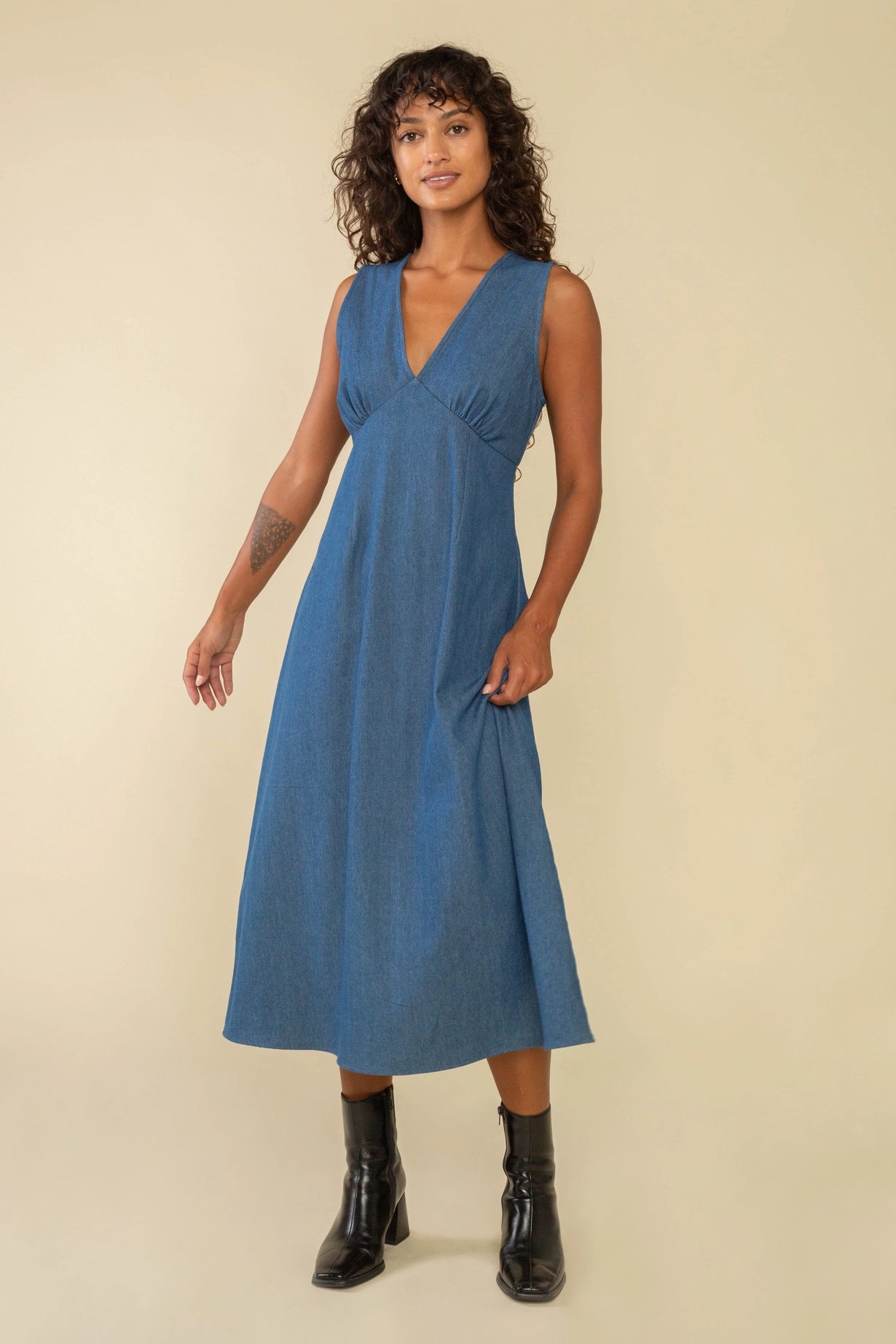 Abigail Denim A-Line Dress