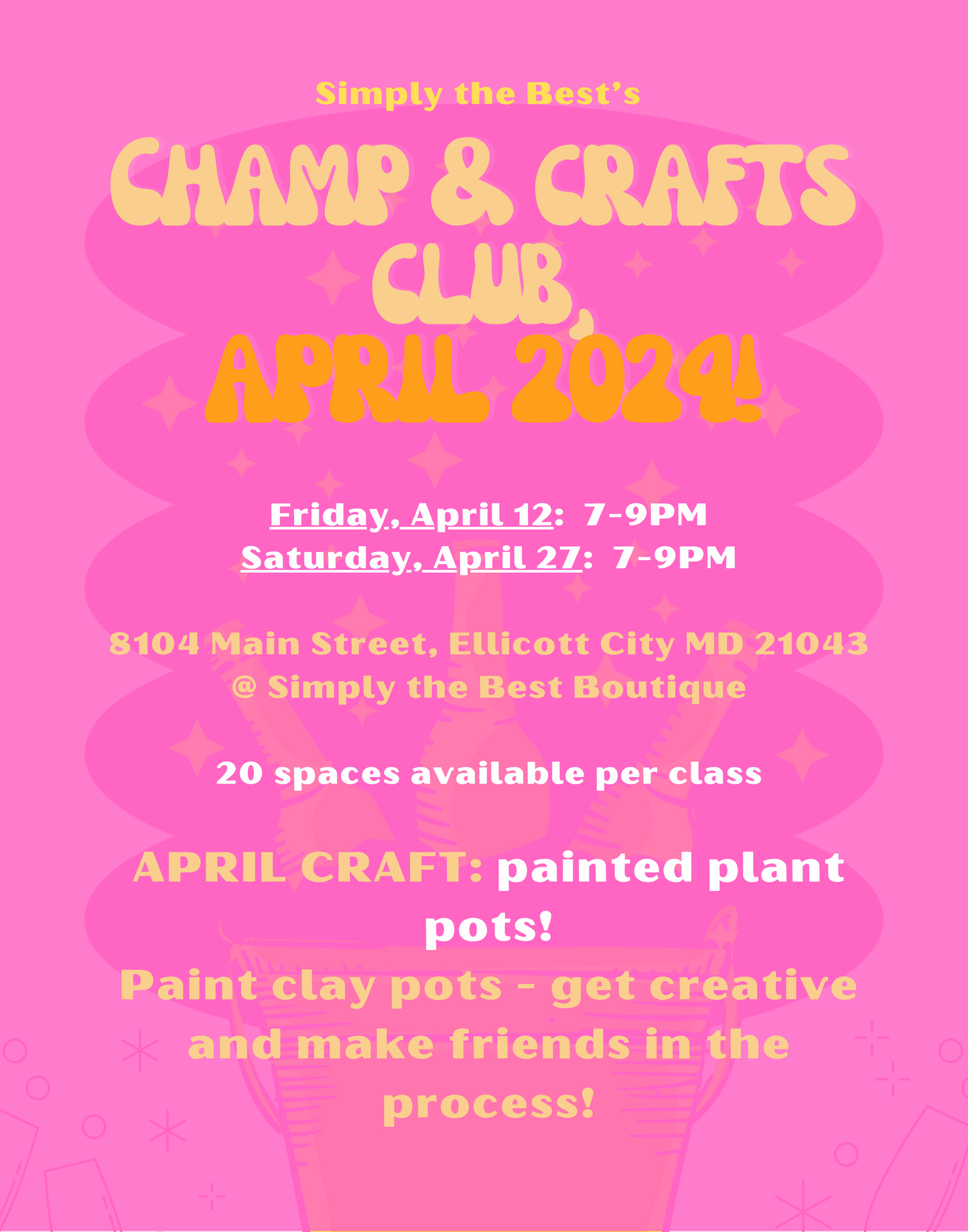 Champ & Crafts Club - April 2024