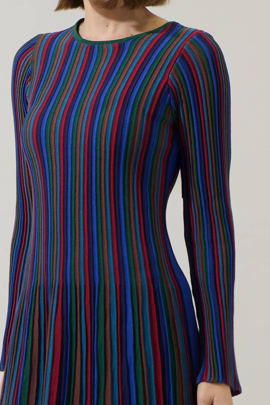 Genesis Rainbow Stripe Knit Minidress