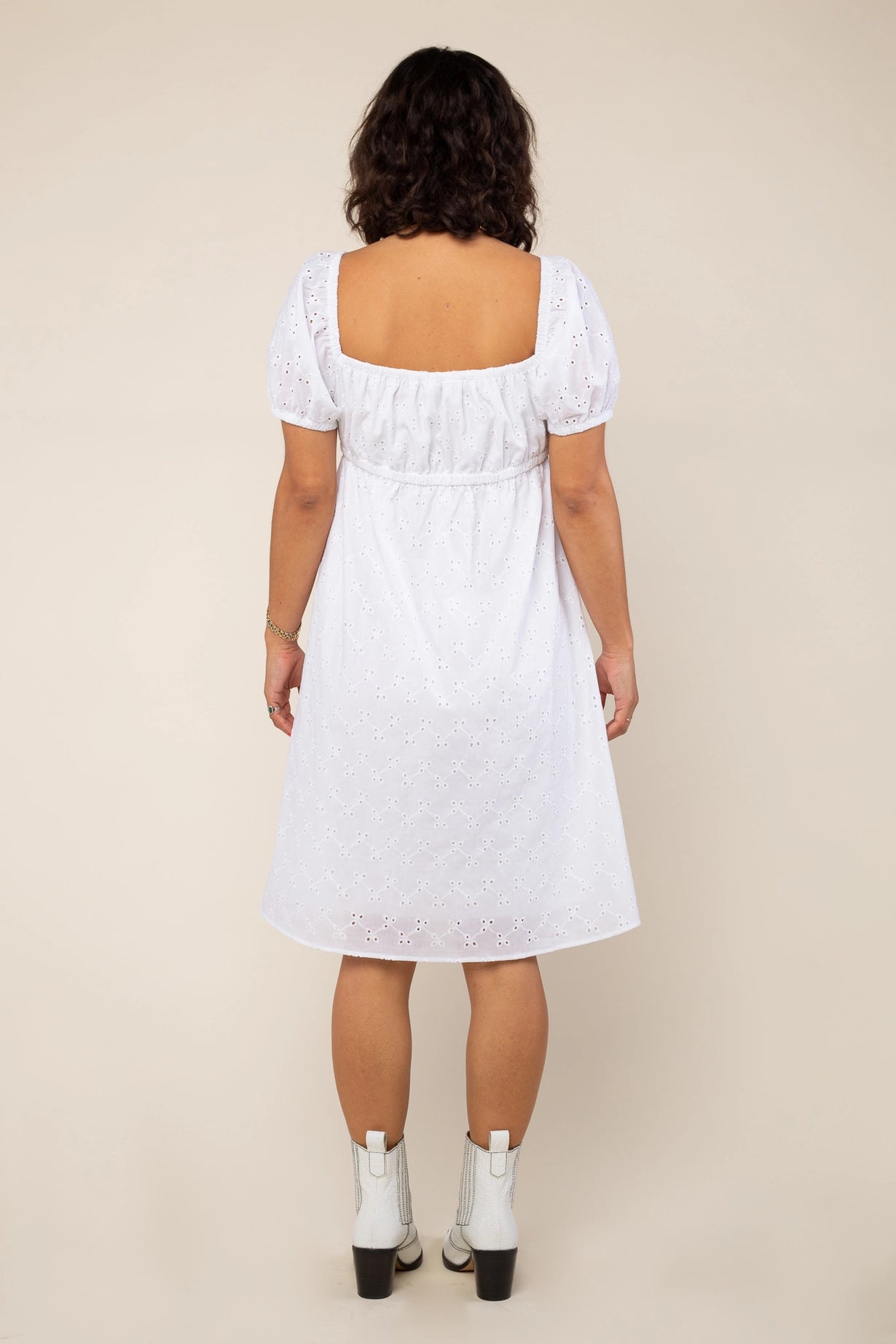 Cotton Poplin Eyelet Dress