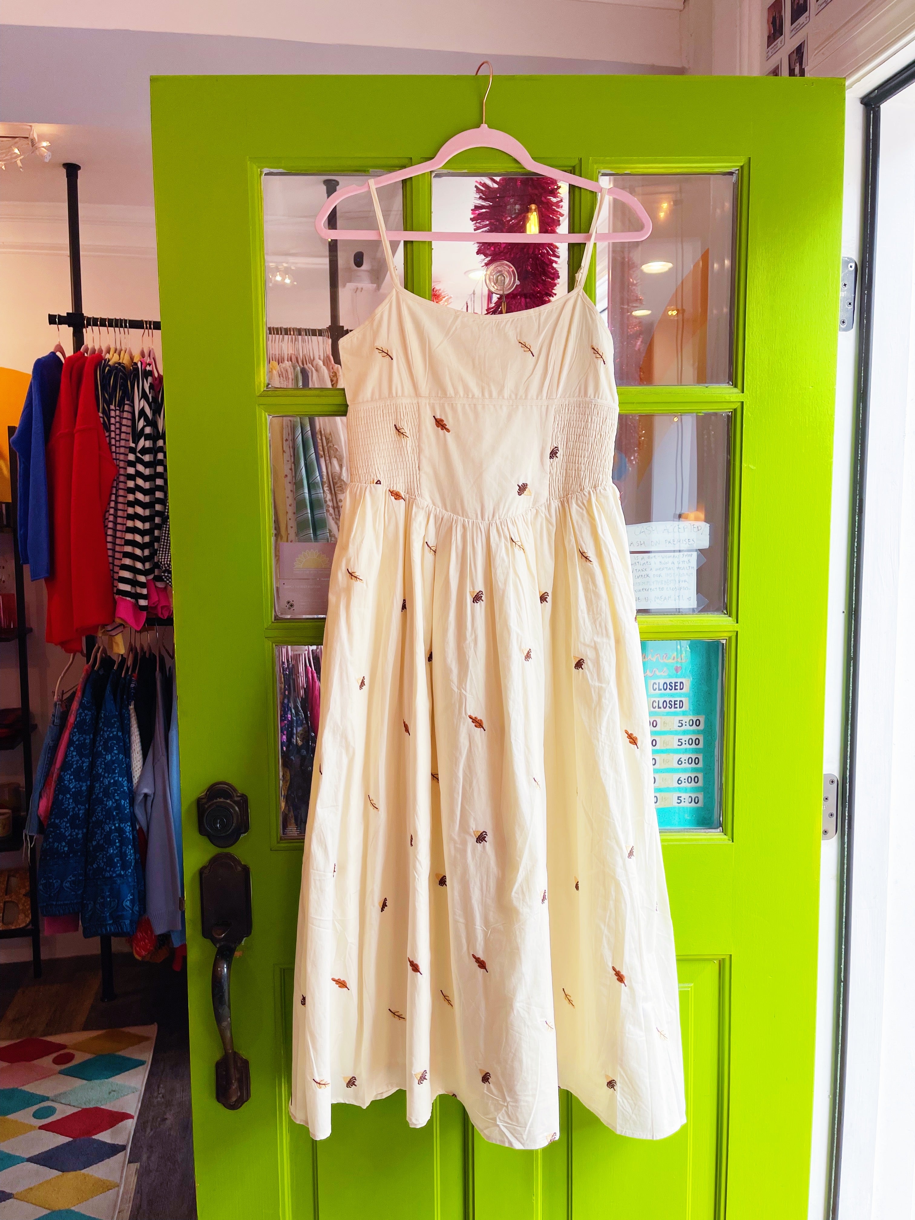 FALL-ing Leaves Cotton Maxi Dress