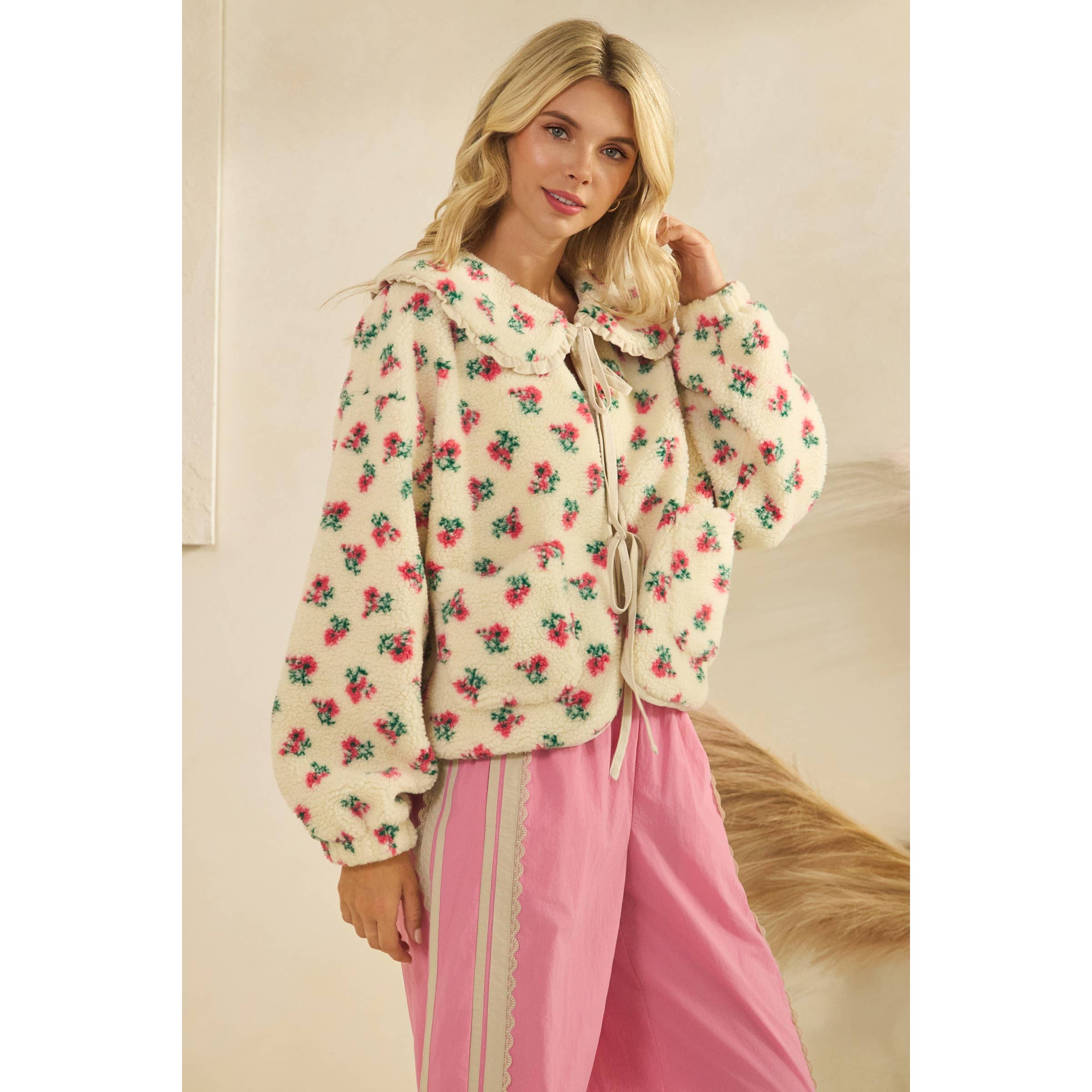 Sherpa Tie-Front Coat