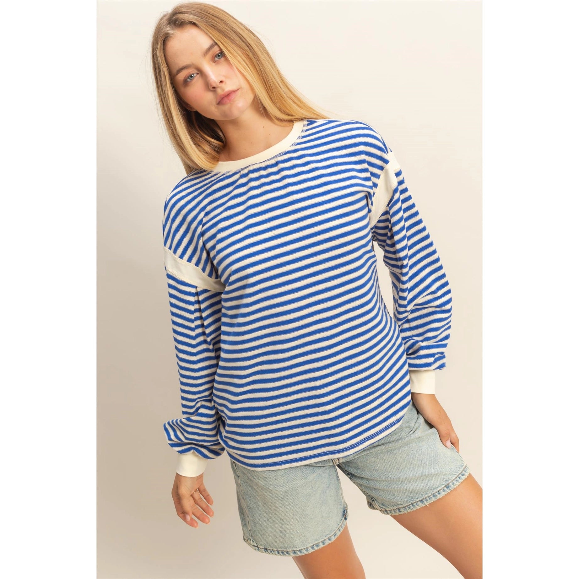 Blue Eyed Striped Pullover