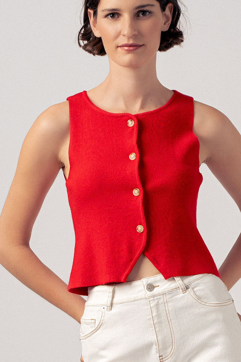 Cherry Red Sweater Vest