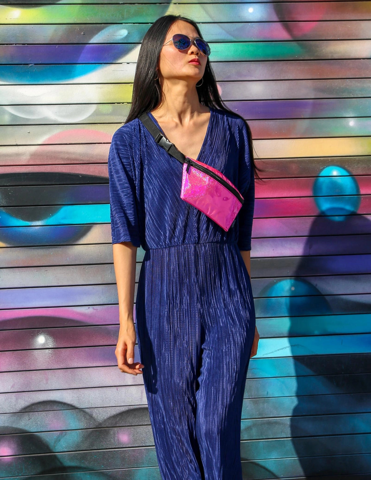 Ultra Slim Fanny Pack | Glitter Pink