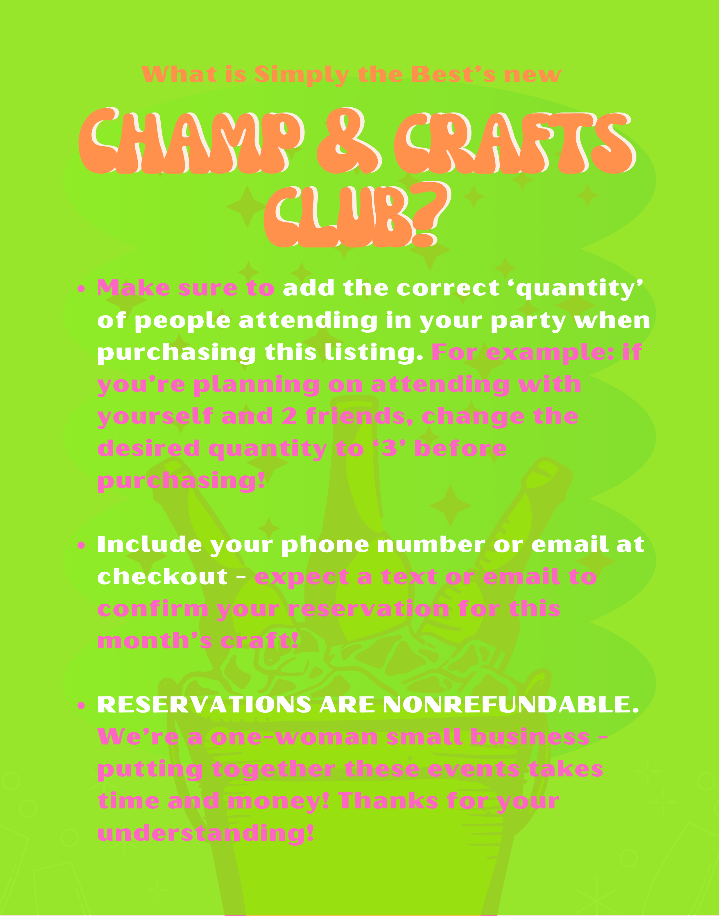Champ & Crafts Club - August 2024