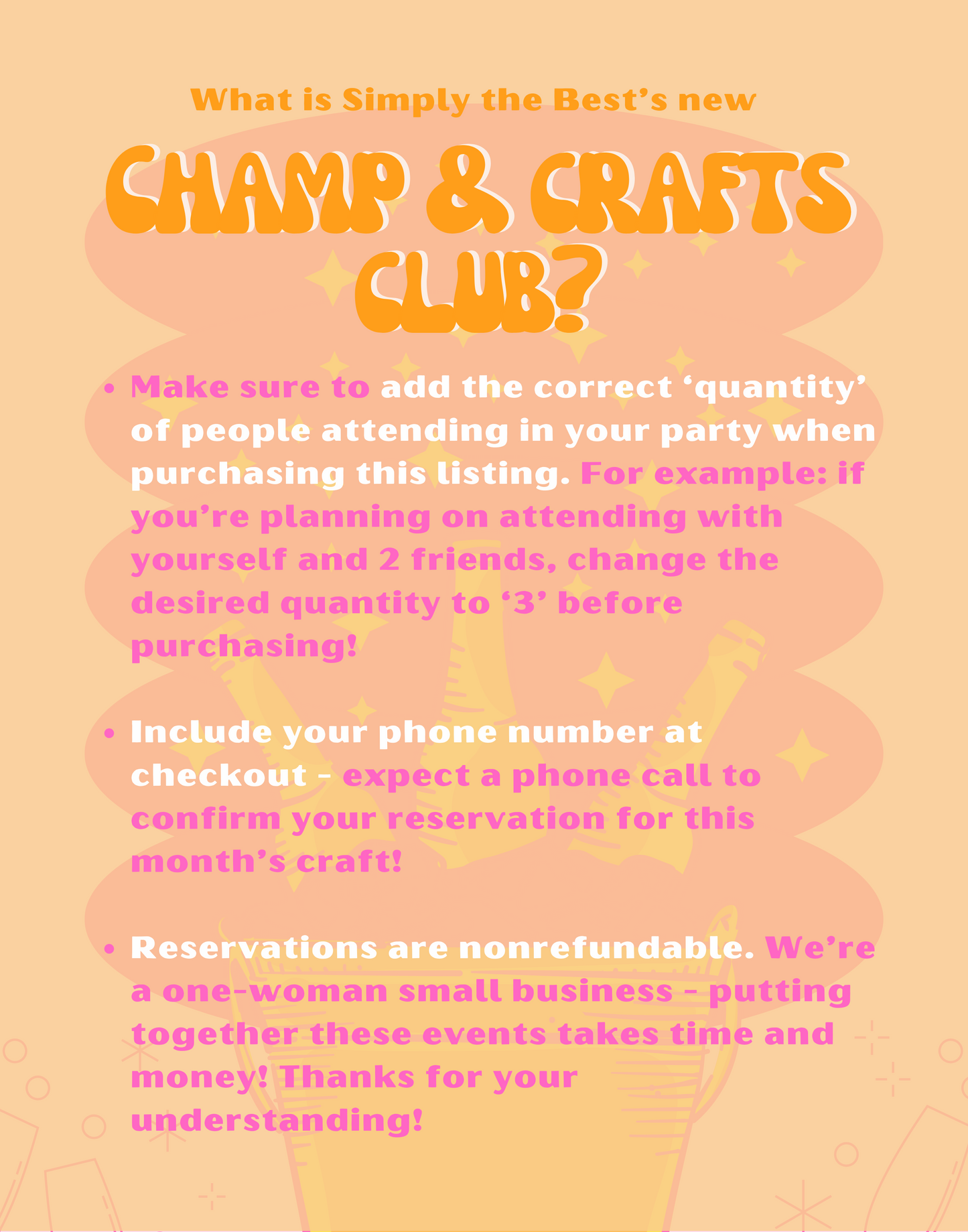 Champ & Crafts Club - April 2024