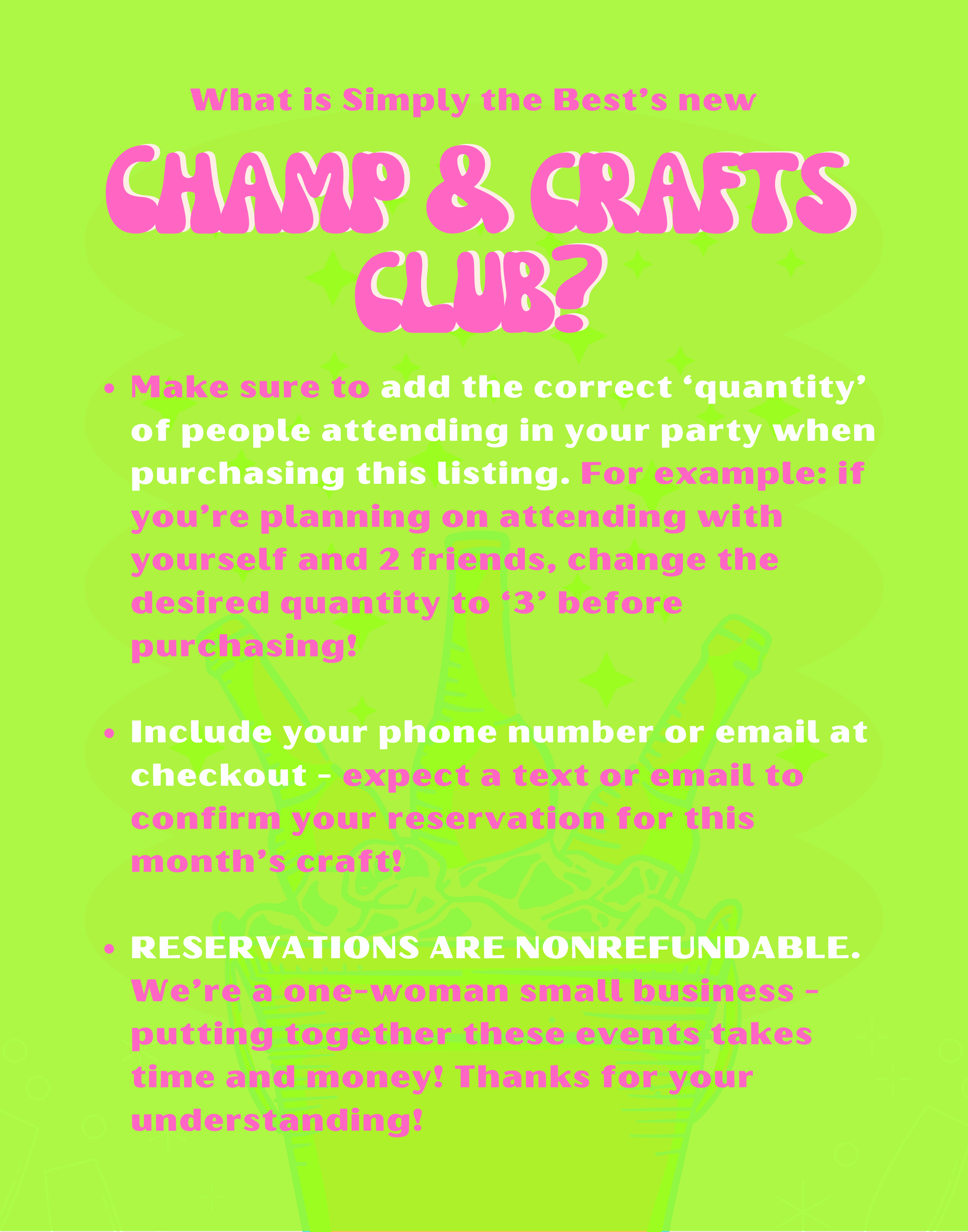 Champ & Crafts Club - May 2024
