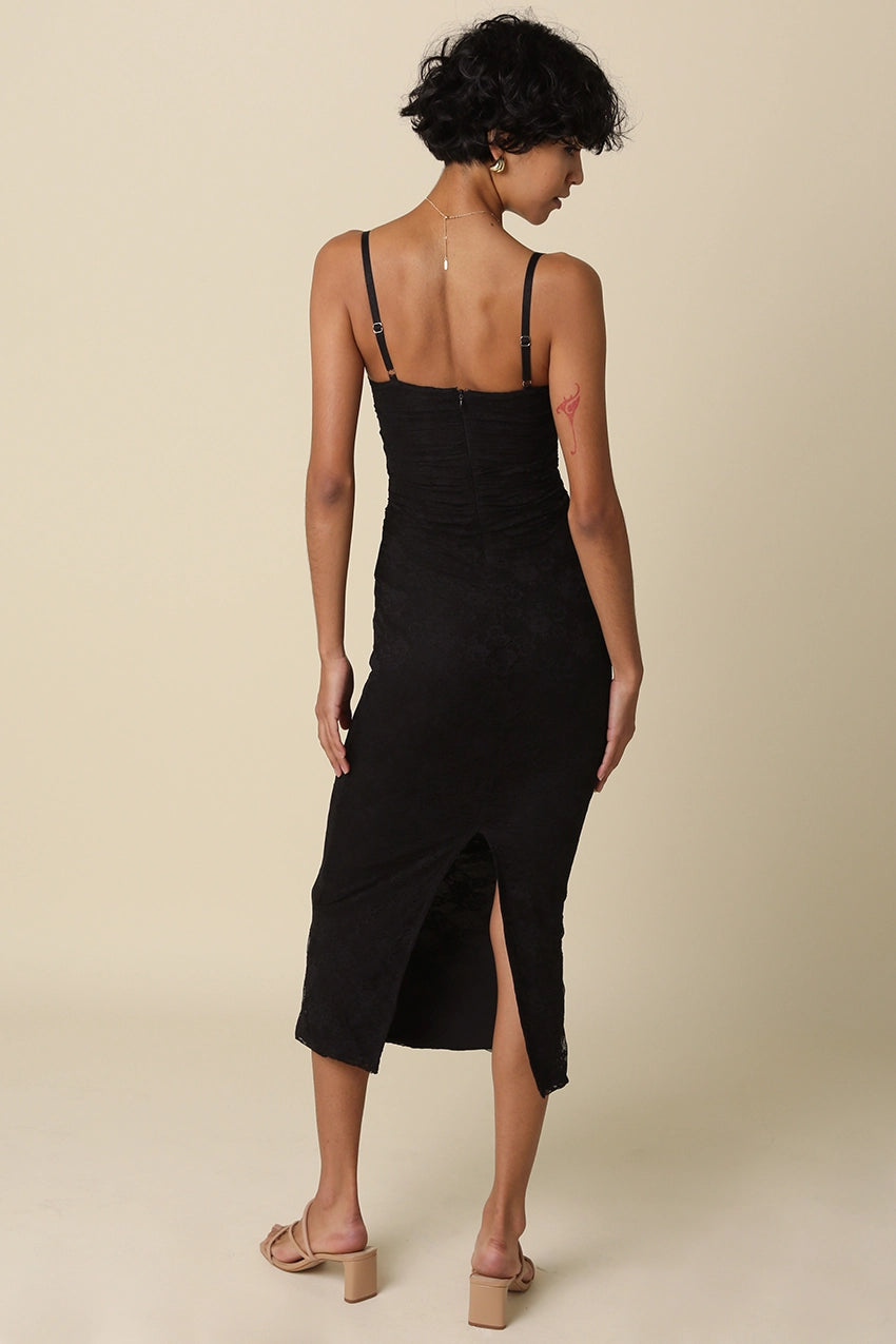 Belladonna Ruched Lace Dress