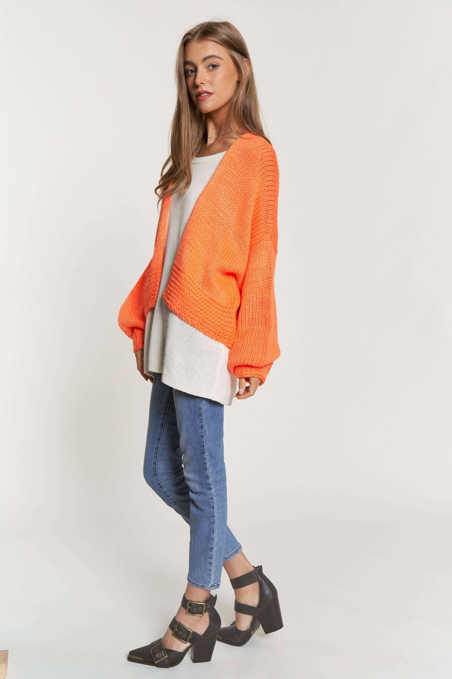 Tangerine Chunky Cardi