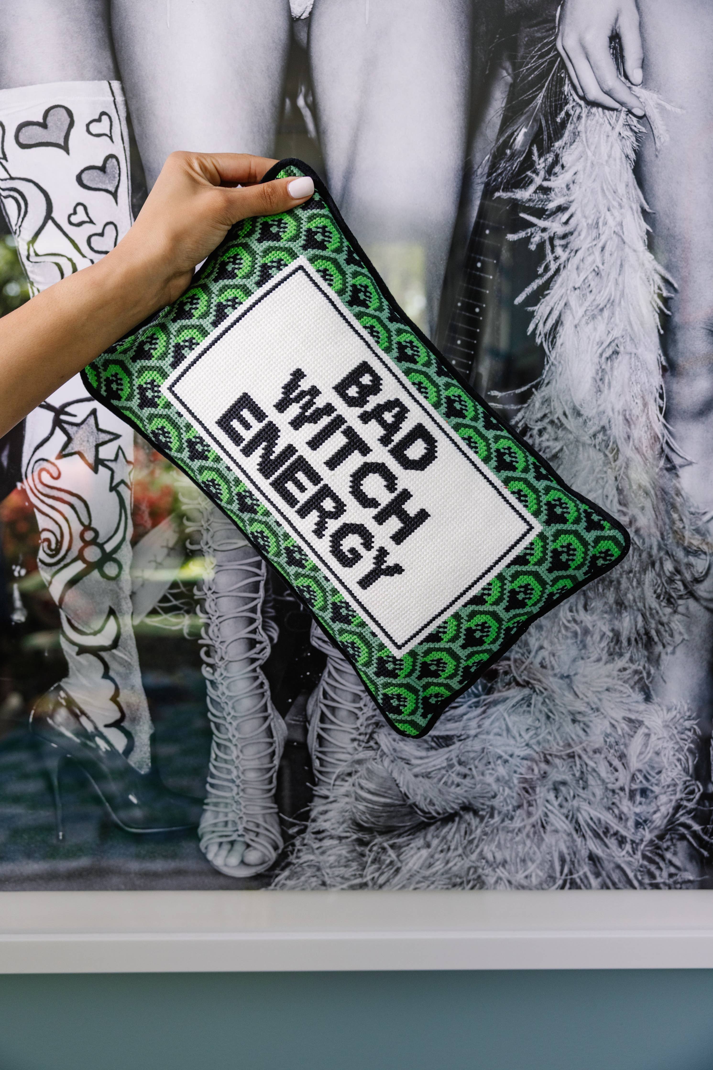Bad Witch Energy Needlepoint Pillow | FURBISH Studio