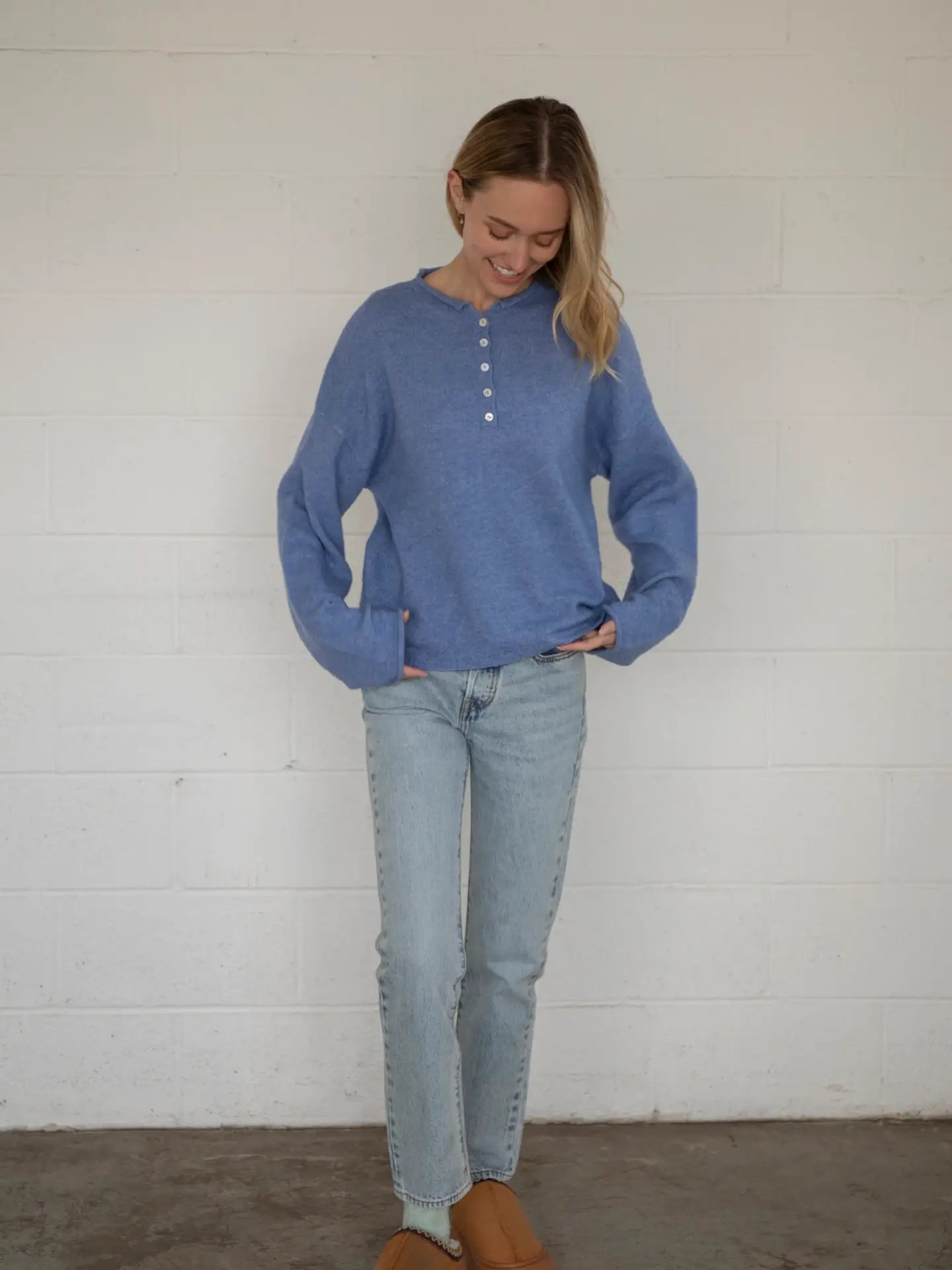 Simply the Best Henley Pullover | Dusty Blue