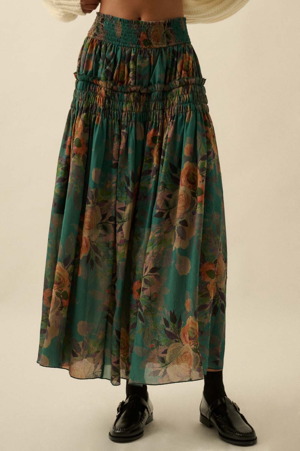 Vintage Vision Pine Maxi Skirt