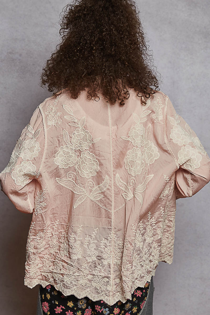 ONE SIZE Petal Pink Button Down