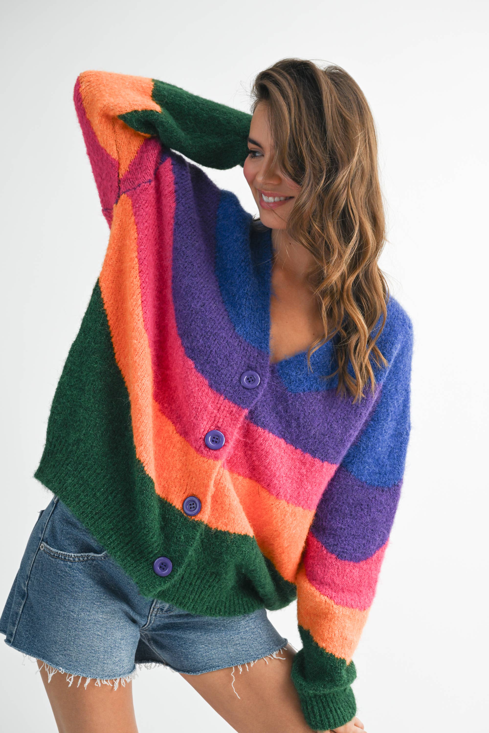 Starburst Colorblock Cardigan