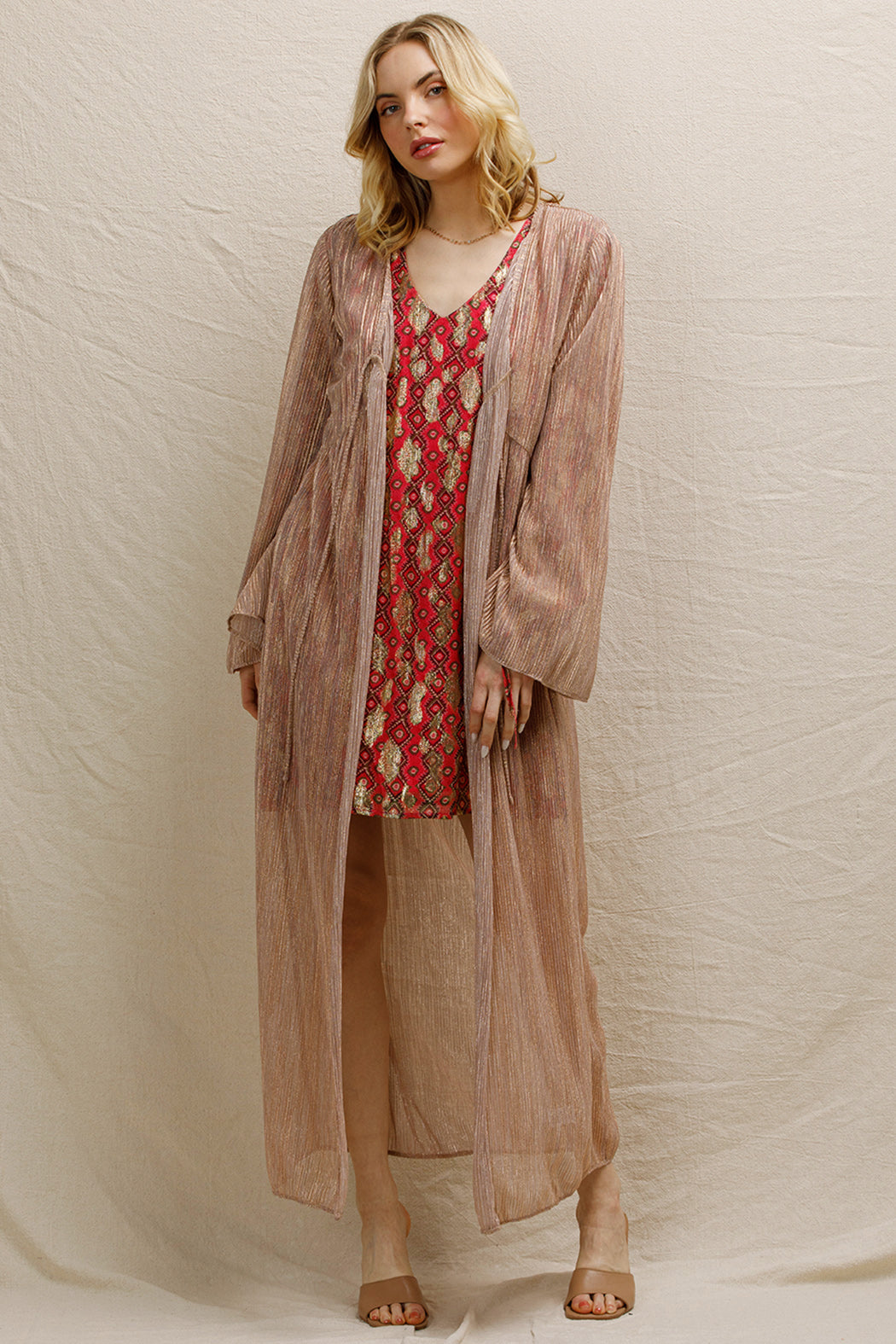 Rose Gold Dust Woman Duster