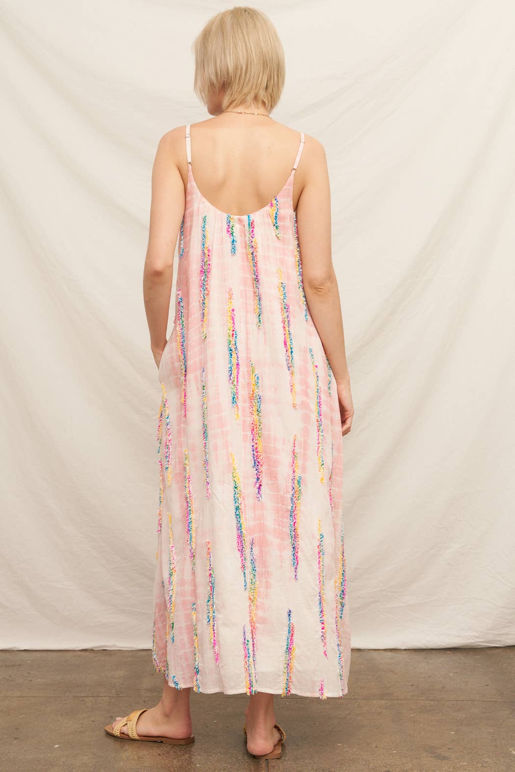 Tufted Tie-Dyed Sundress