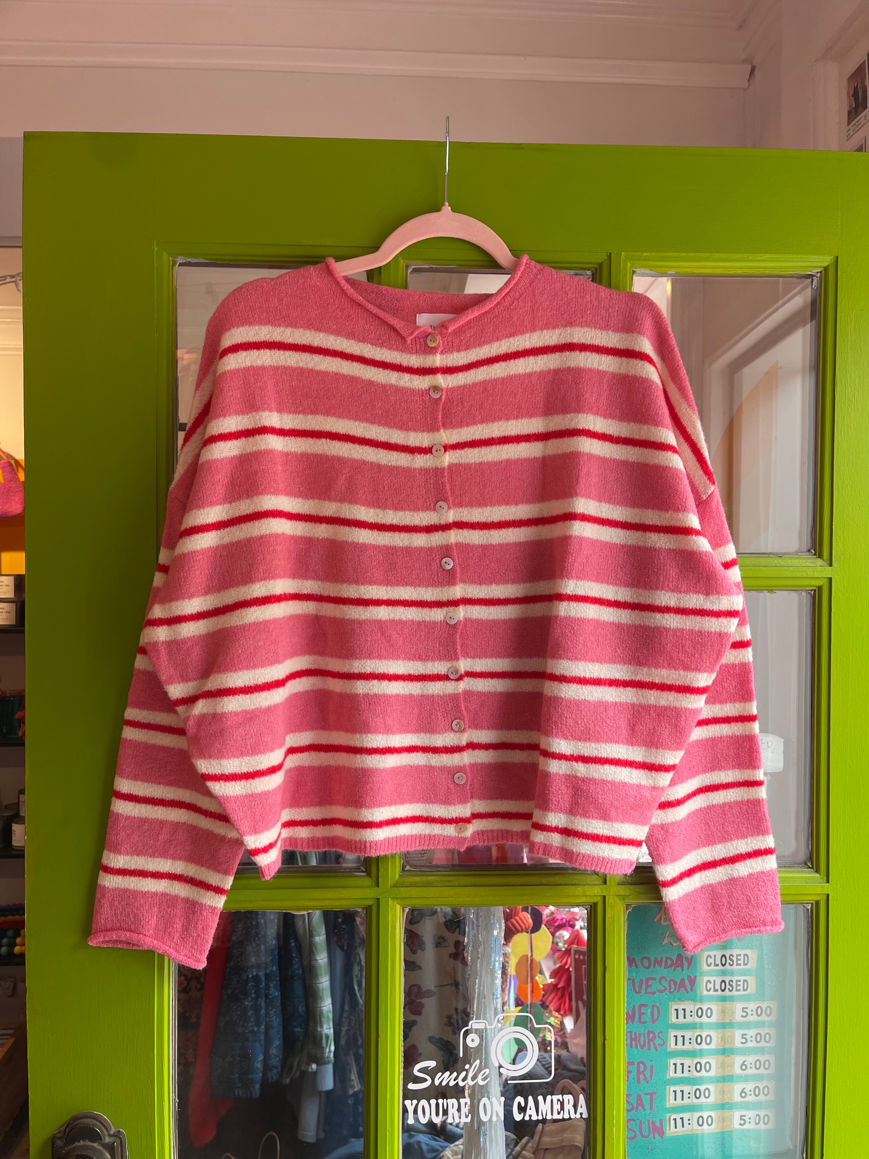 Simply the Best Cardi | Rose (Multi Striped)