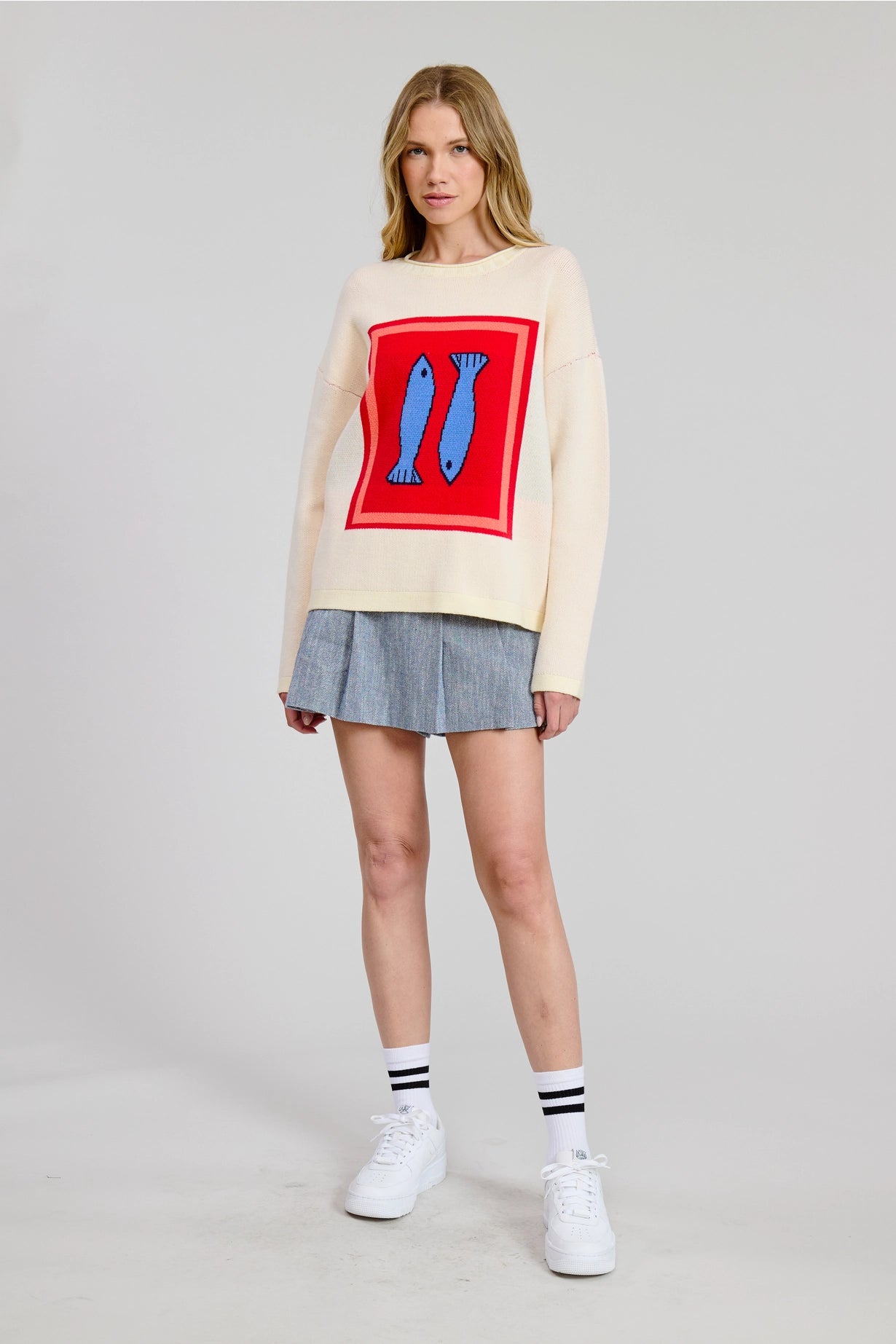 Sardine Box Sweater | Flat White