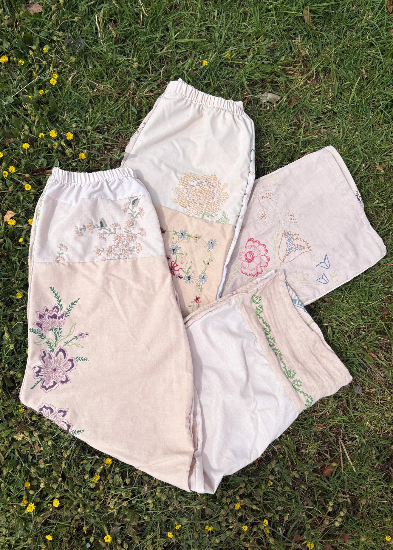 Upcycled Embroidered Pants | AMERICAN RECYCLED CLOTHING