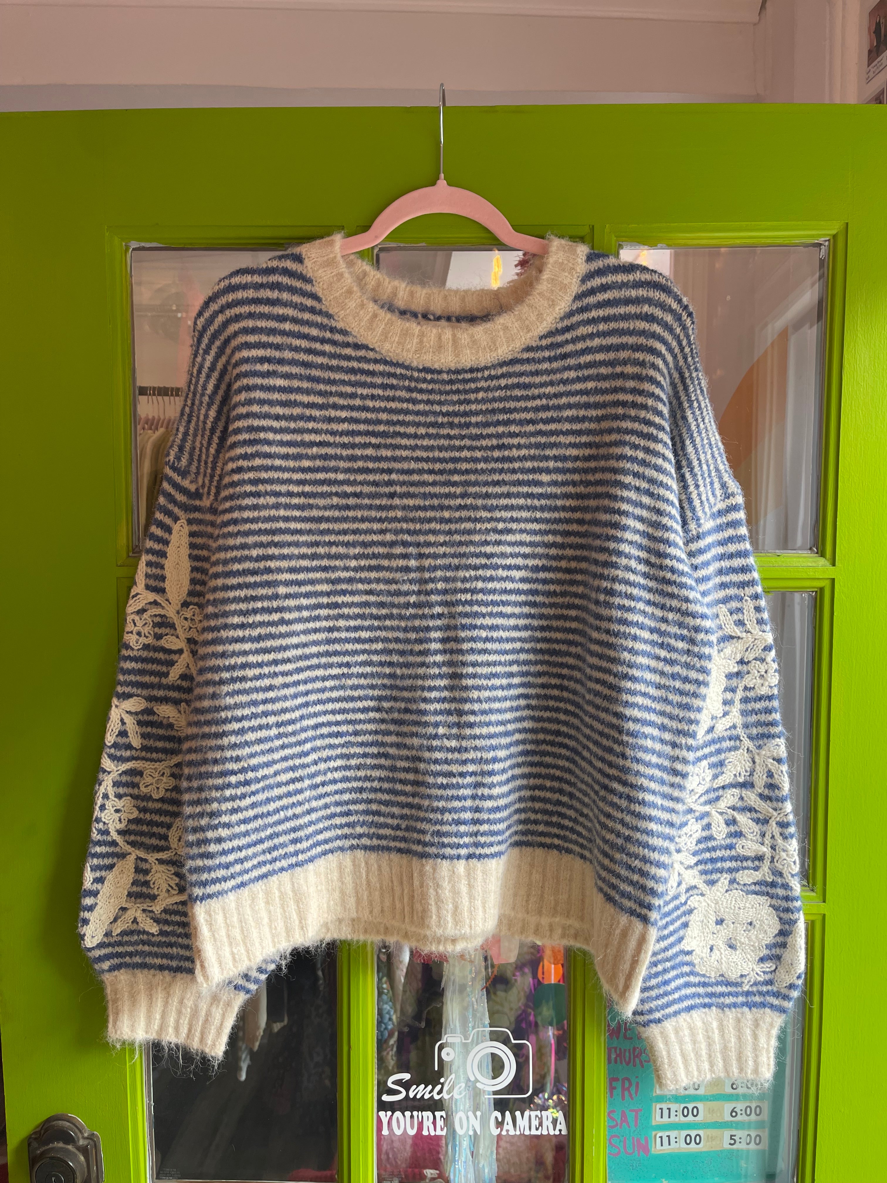 Sundance Embroidery Sweater (Sapphire)