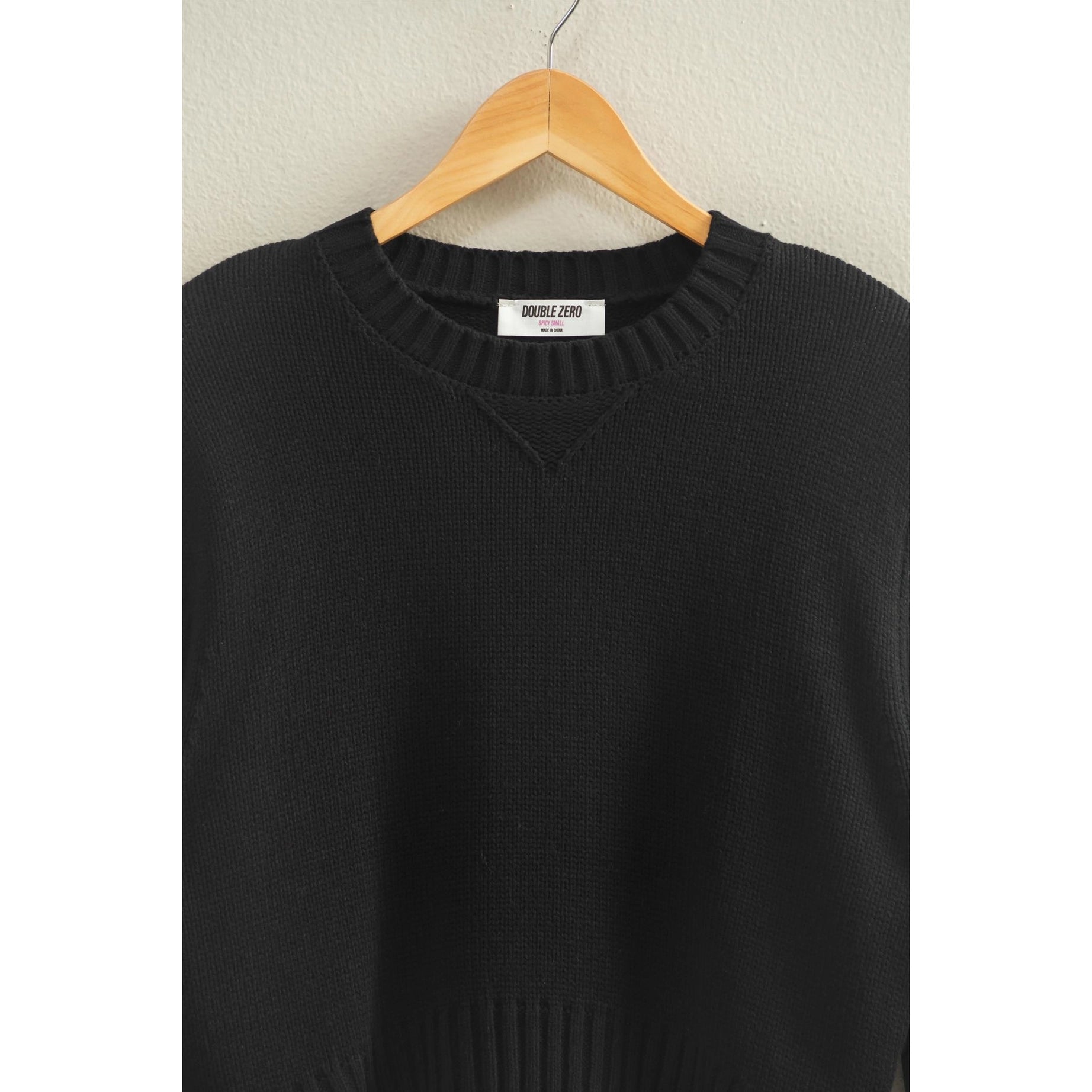 Cropped Everyday Sweater (Black)