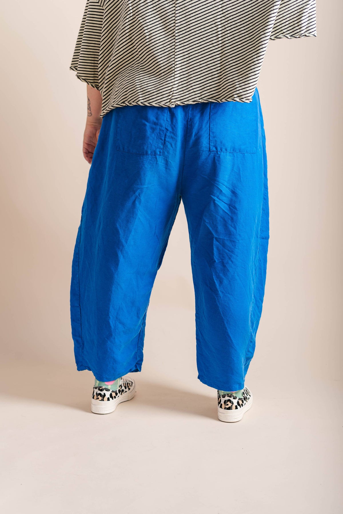 Bright Blue Linen Balloon Pant | NETTLE STUDIOS