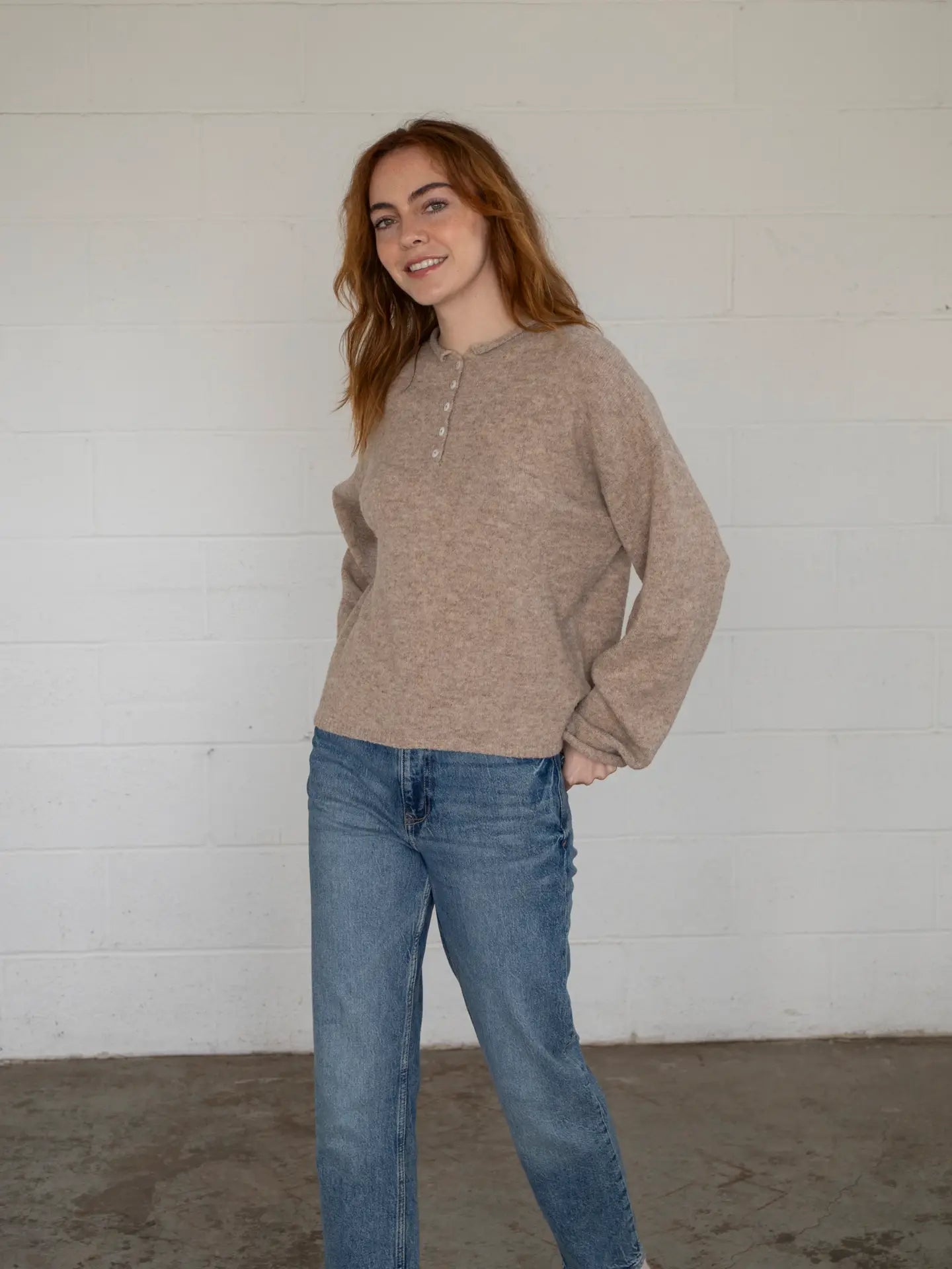 Simply the Best Henley Pullover | Mocha