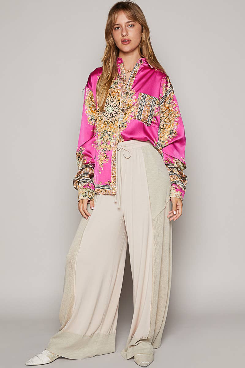 Silky Paisley Button-Down