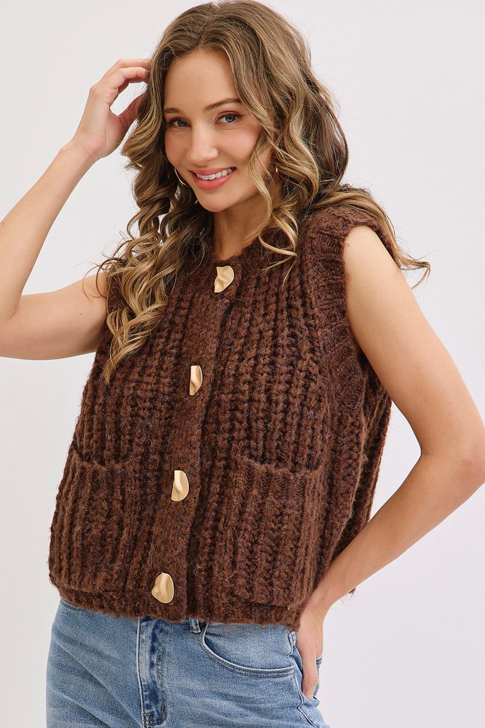 Chunky Knit Sweater Vest
