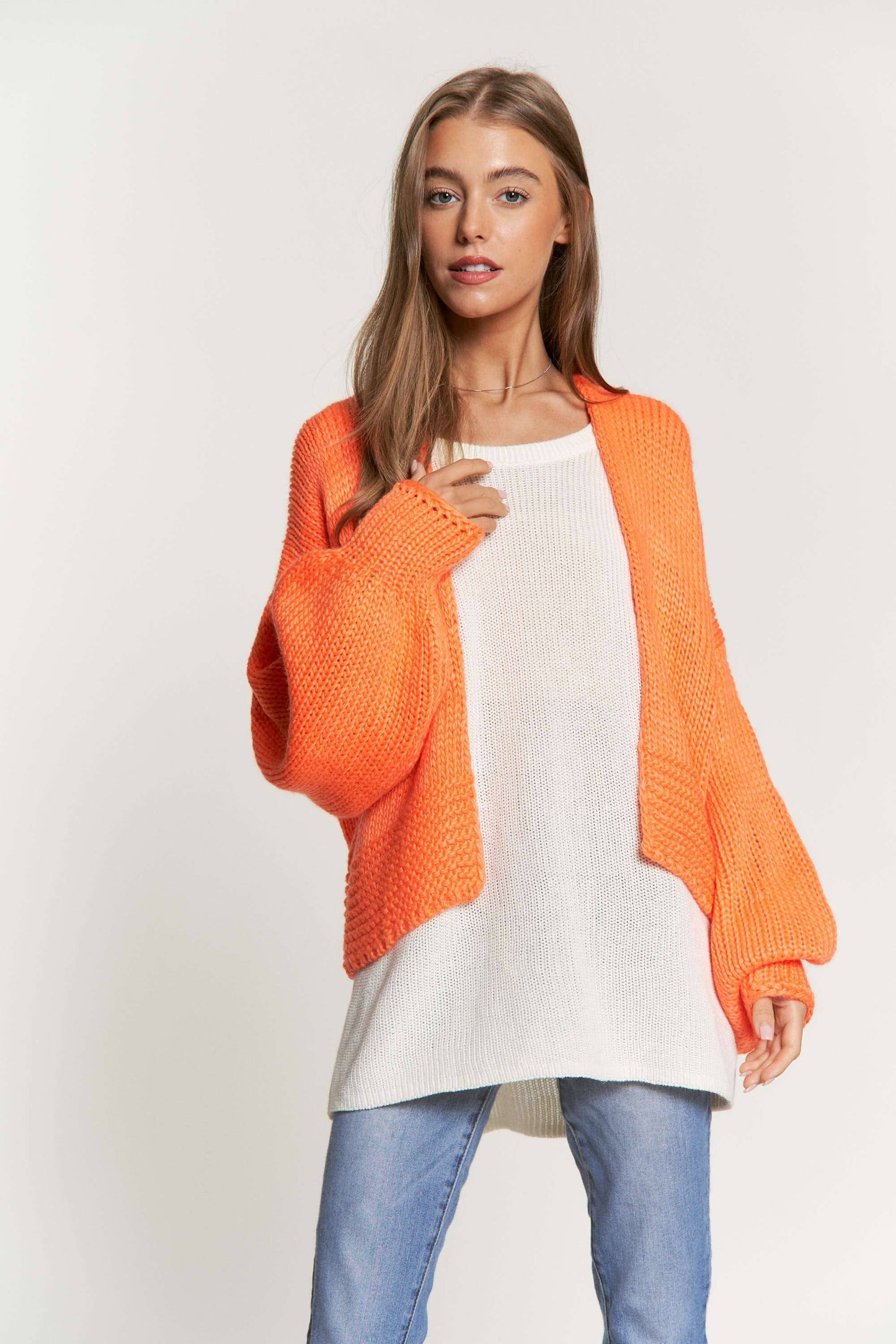Tangerine Chunky Cardi