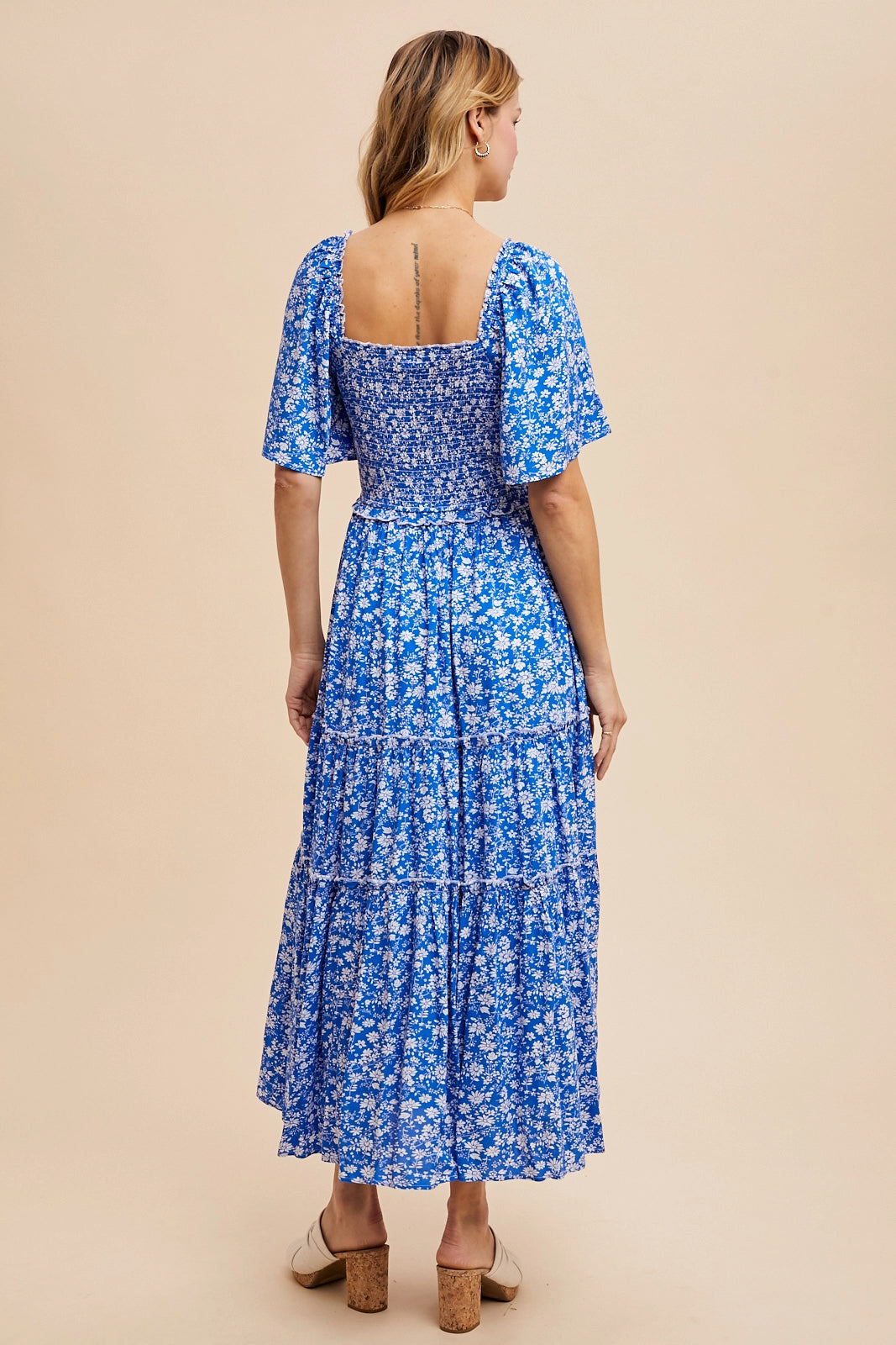 Chickadee Blues Midi Dress