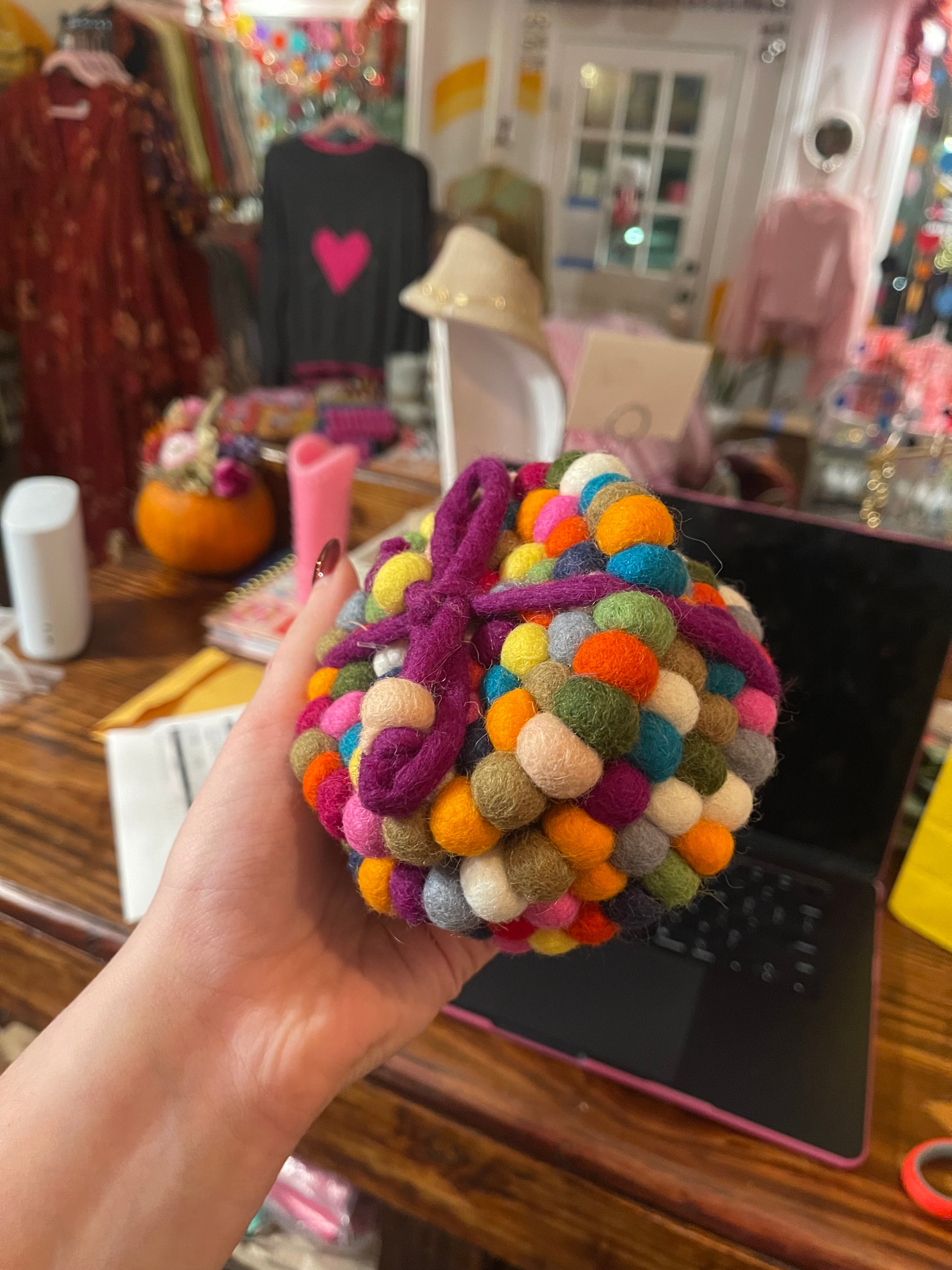 Felt Ball Coasters (Set of 4)