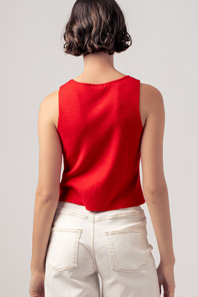 Cherry Red Sweater Vest