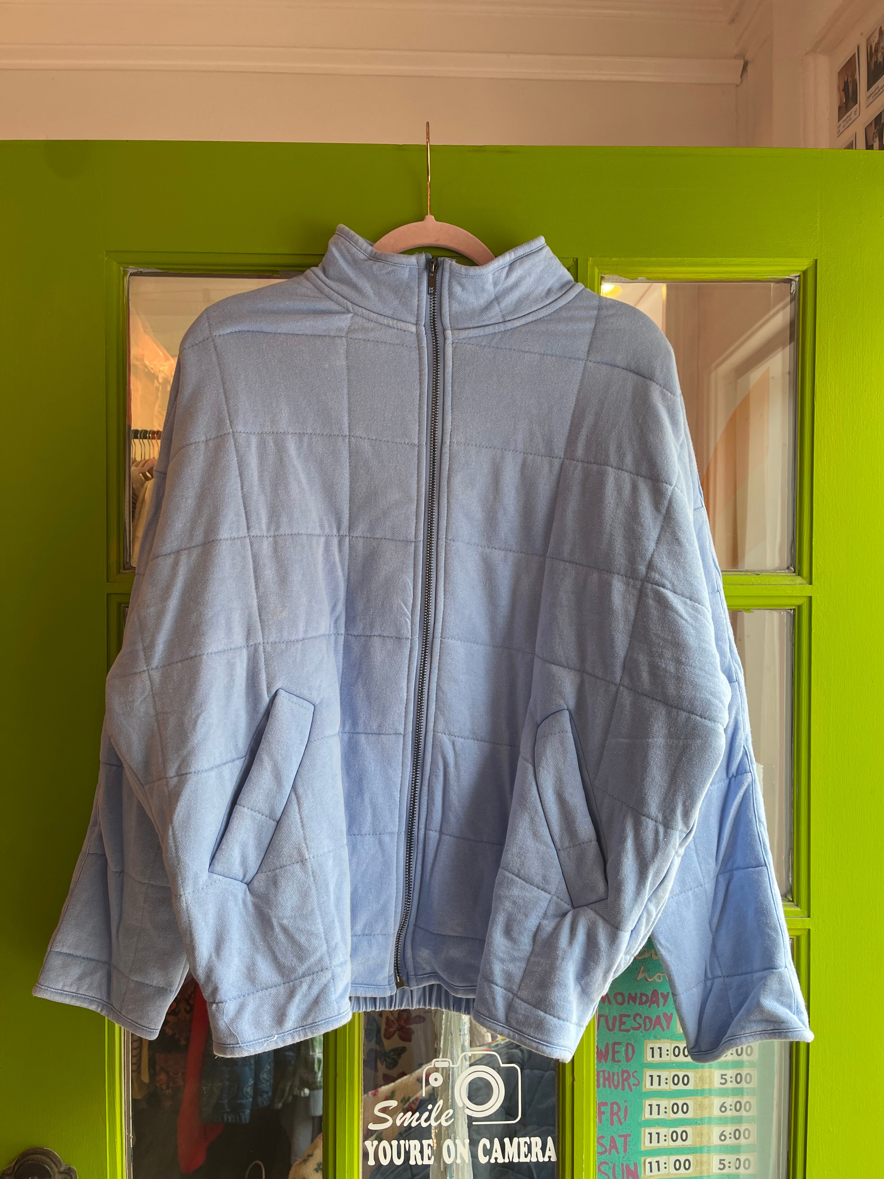 Essential Quilted Zip-Up (Sky)