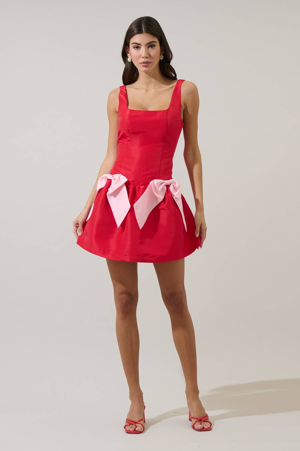 Noretta Bow Sleeveless Mini Dress