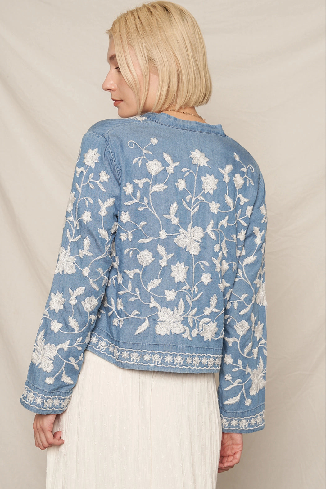 Jenny-Rebecca Light Wash Button-Down