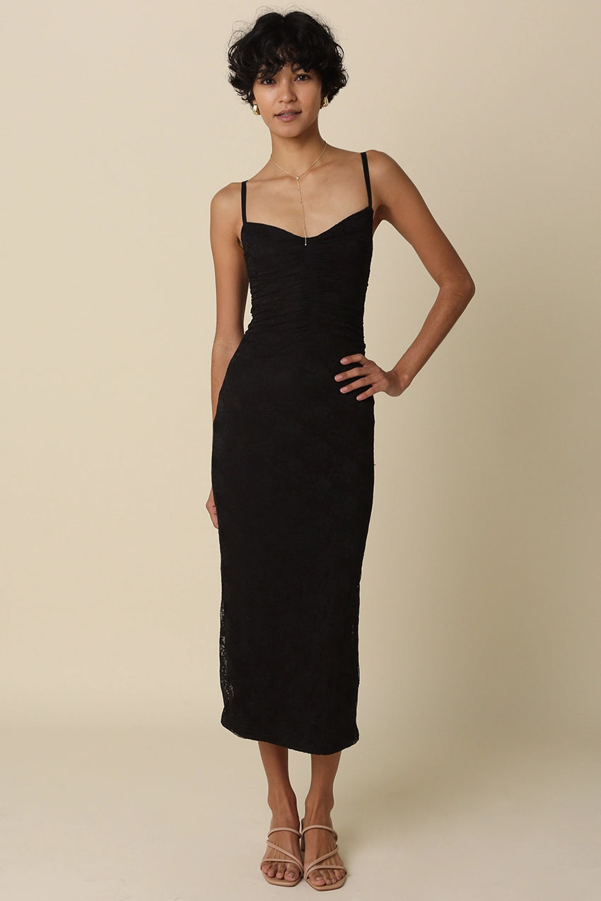Belladonna Ruched Lace Dress