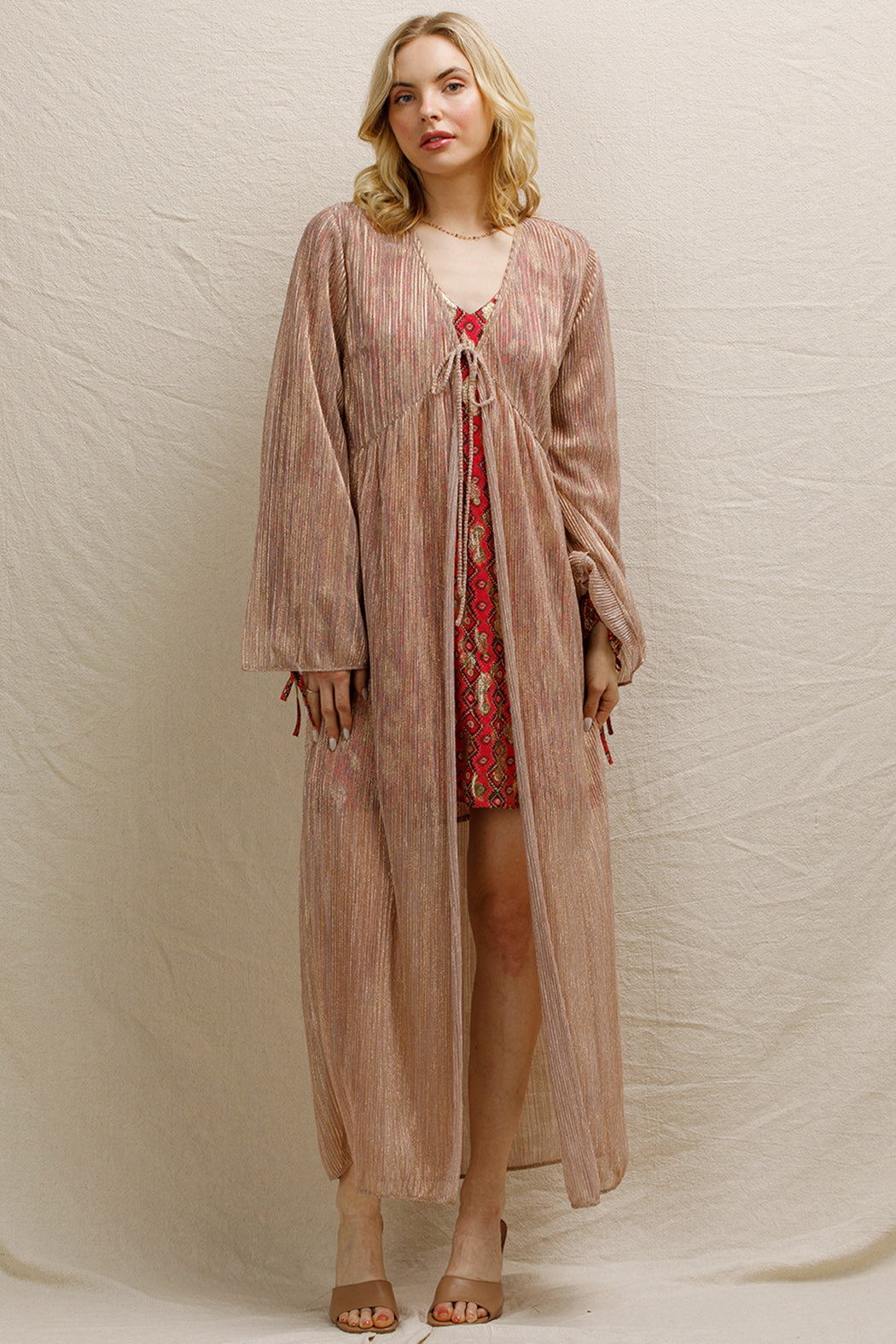 Rose Gold Dust Woman Duster